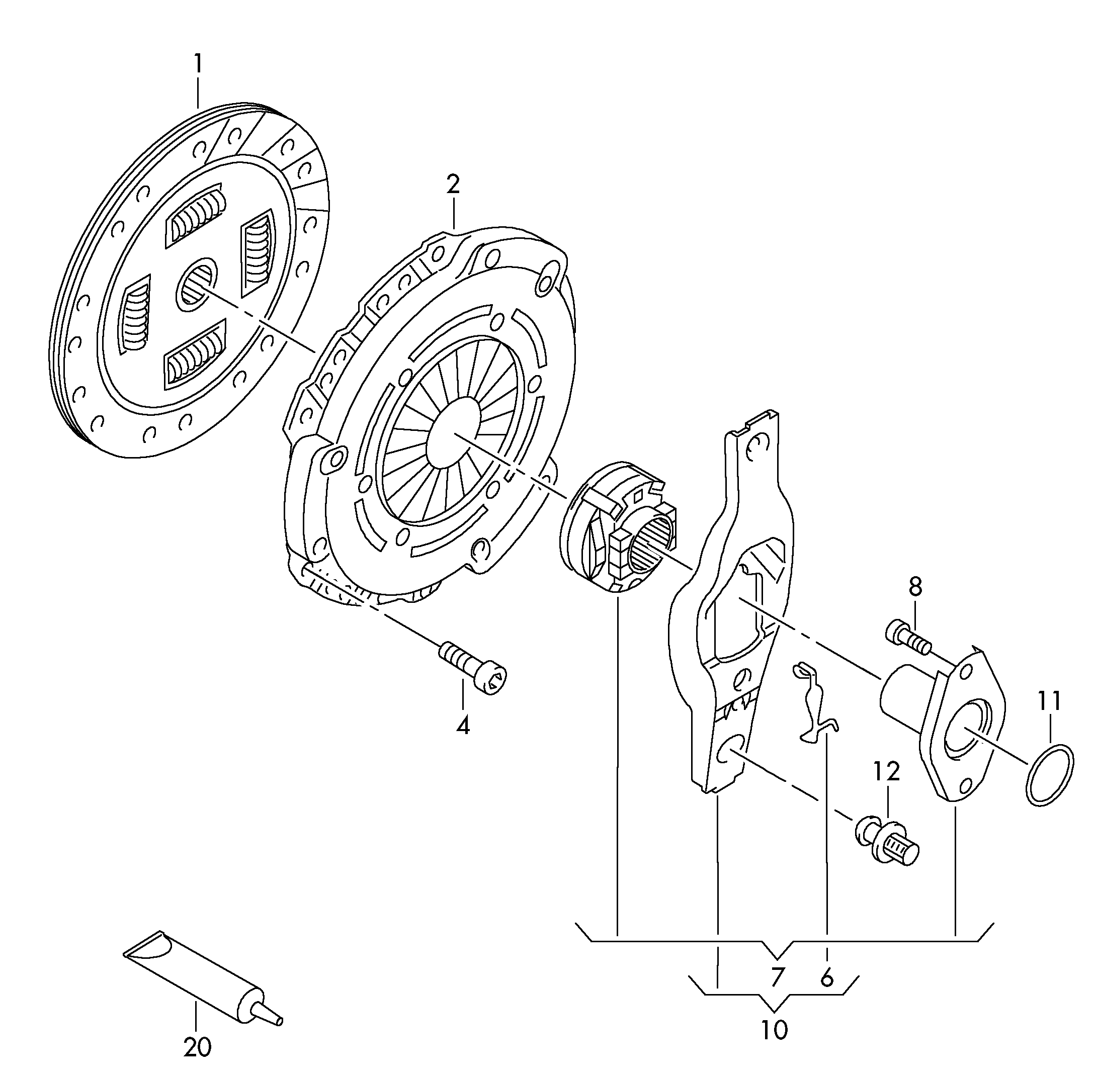 AUDI 04E 198 141 X - Комплект съединител vvparts.bg