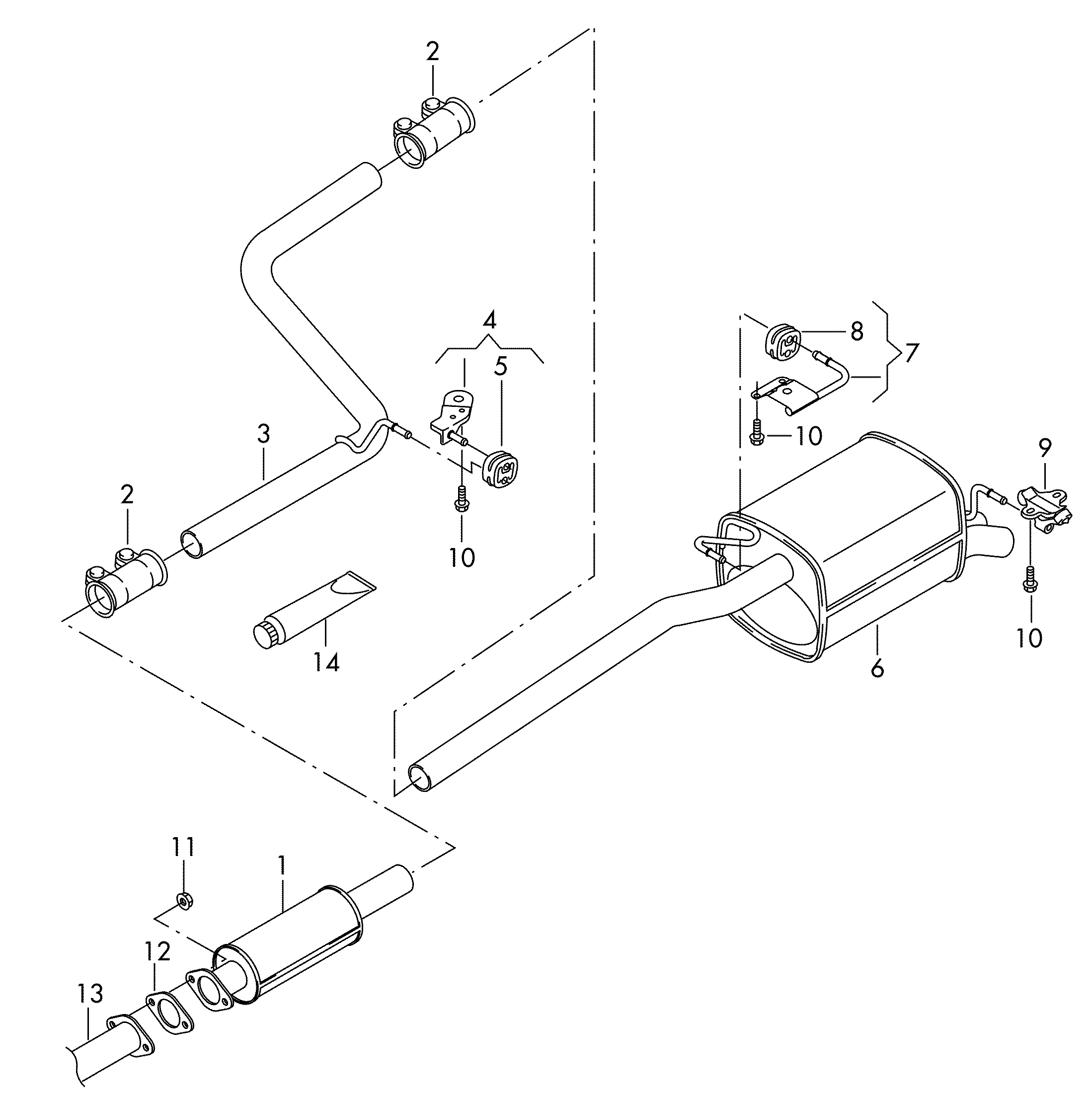 VW 1K0253141Q - Тръбна връзка, изпускателна система vvparts.bg