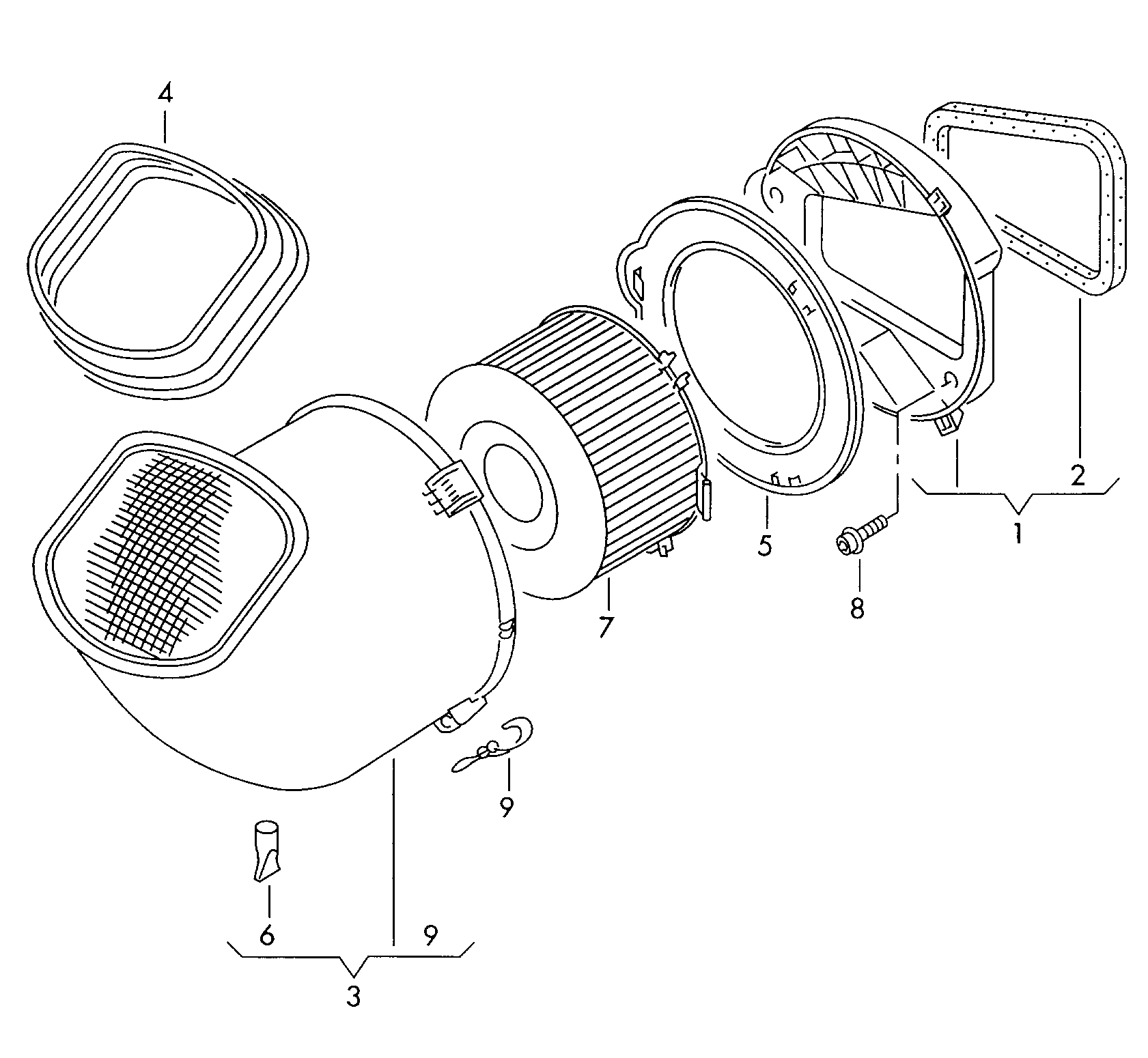 VW 701 815 915 C - Филтър купе (поленов филтър) vvparts.bg