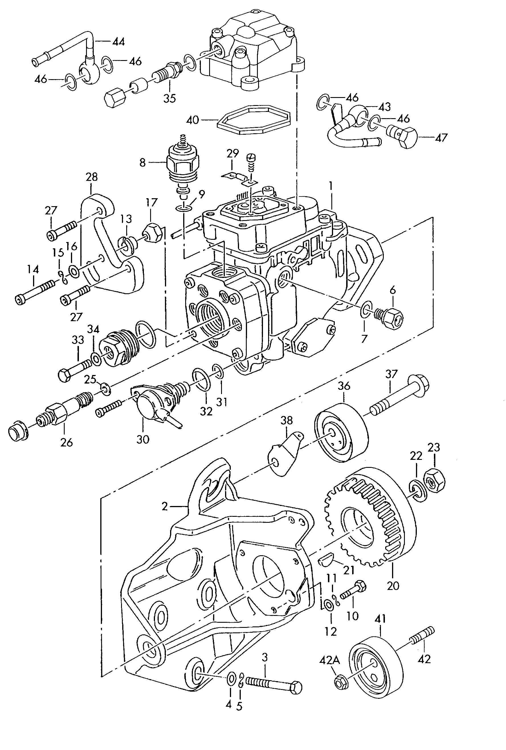 Seat 074130195B - Обтяжна ролка, ангренаж vvparts.bg