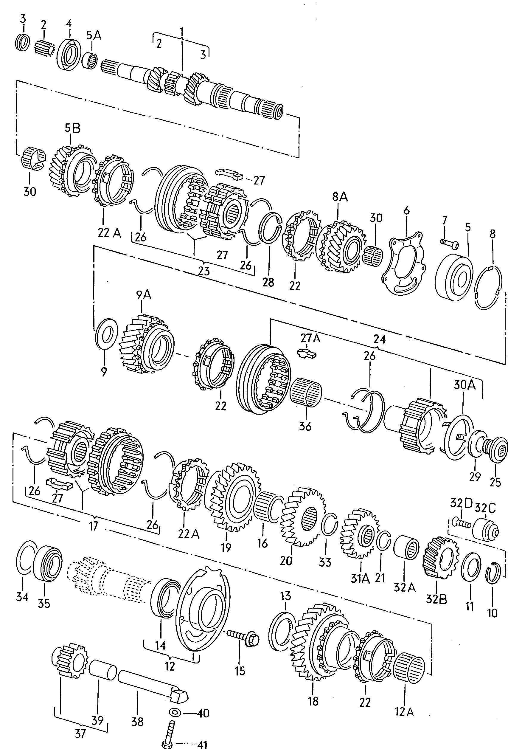 AUDI 311 405 625 F - Комплект колесен лагер vvparts.bg