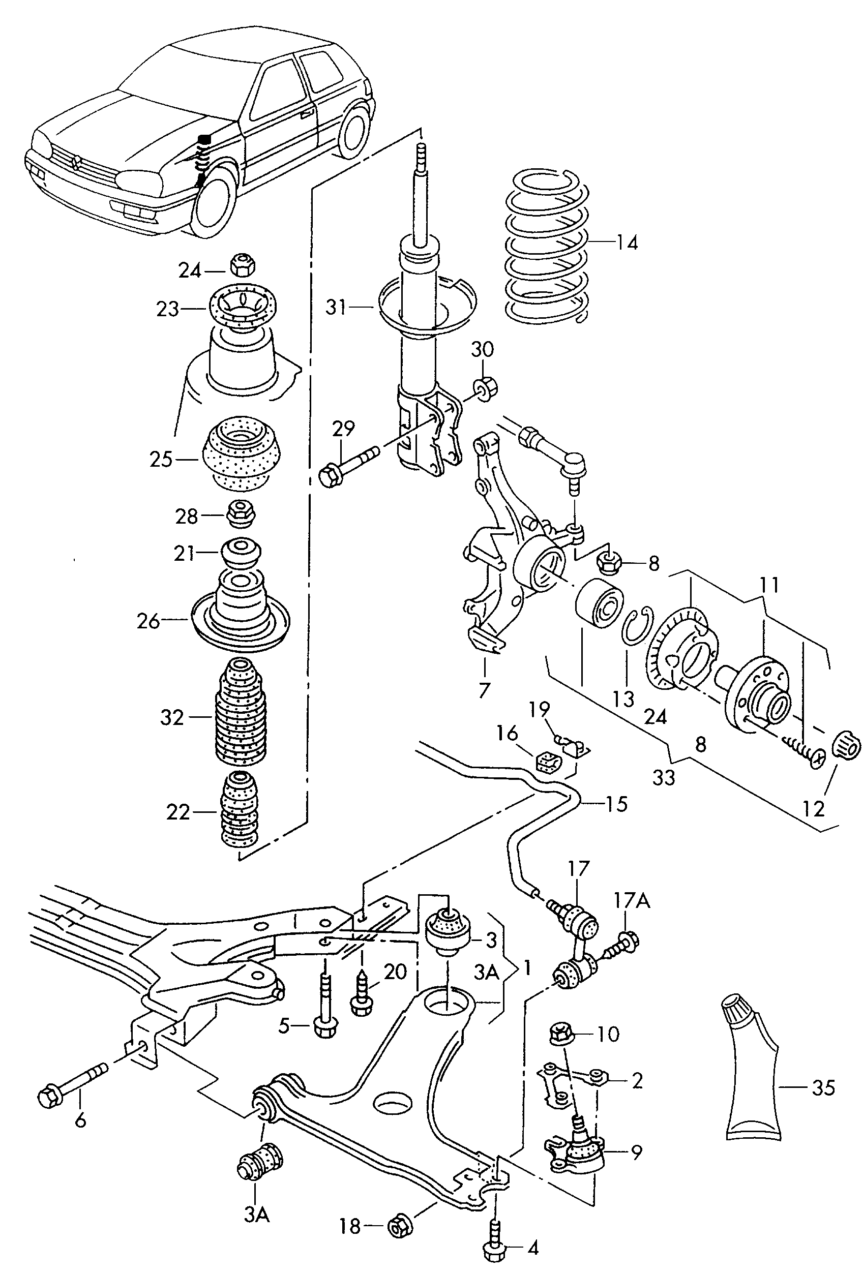 VW 1H0407613B - Комплект колесен лагер vvparts.bg