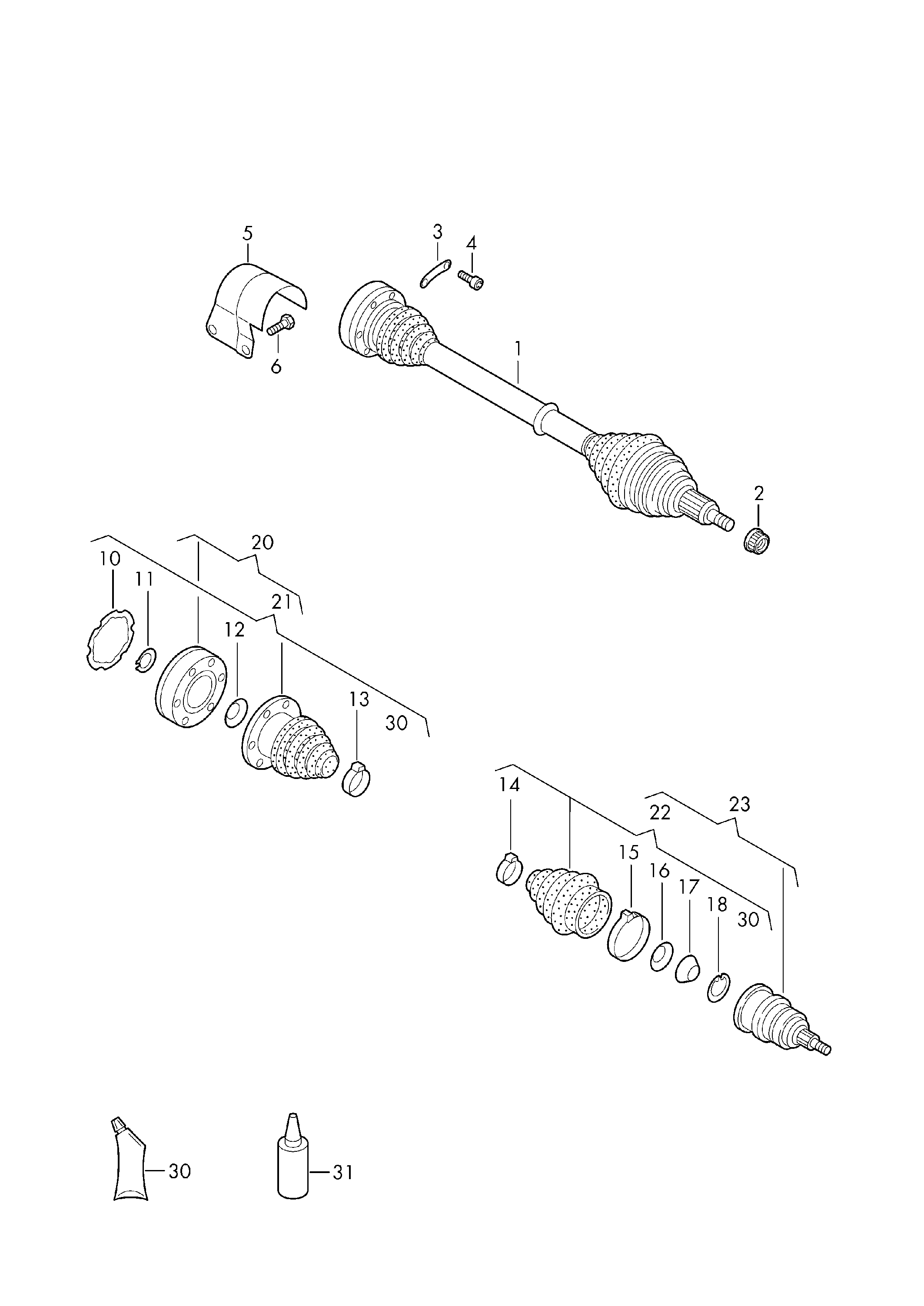 Seat 1H0 407 271 CX - Каре комплект, полуоска vvparts.bg