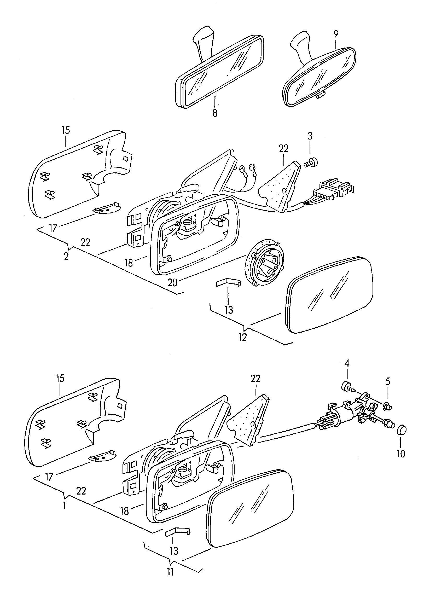 VAG 1H1857521B - Външно огледало vvparts.bg