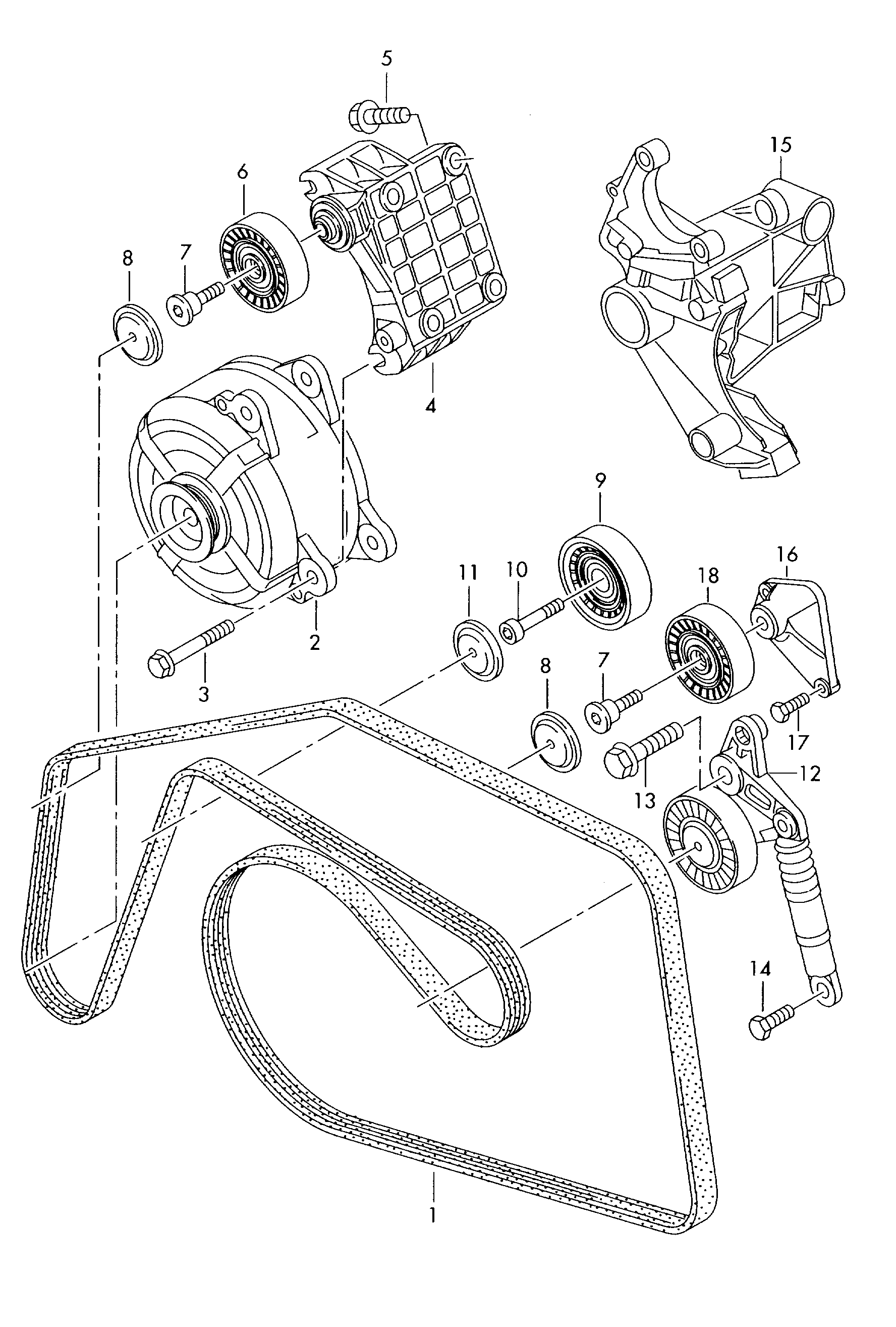 AUDI 059 903 341 G - Паразитна / водеща ролка, пистов ремък vvparts.bg