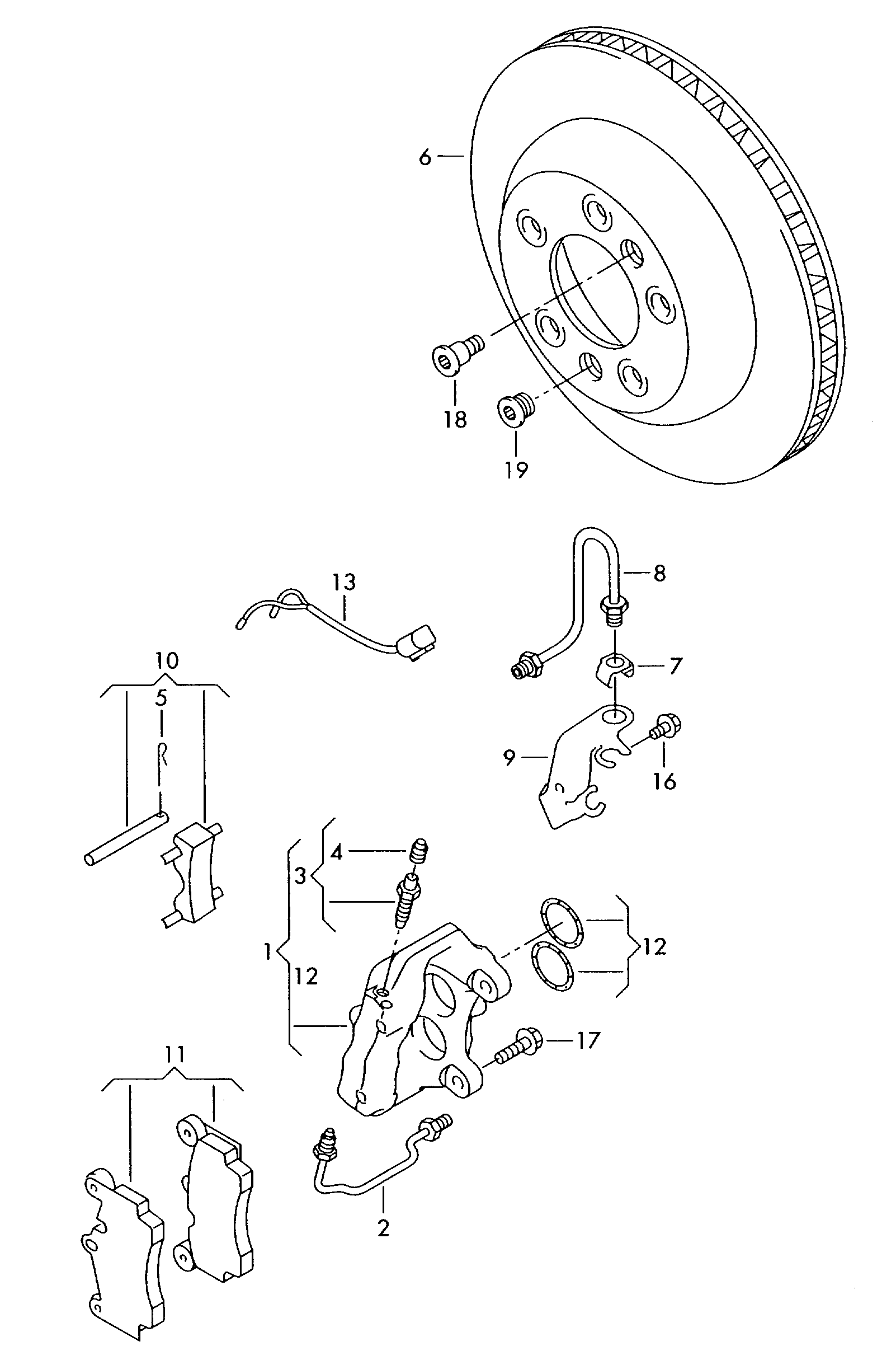 Skoda 7L6615423L - Спирачен апарат vvparts.bg