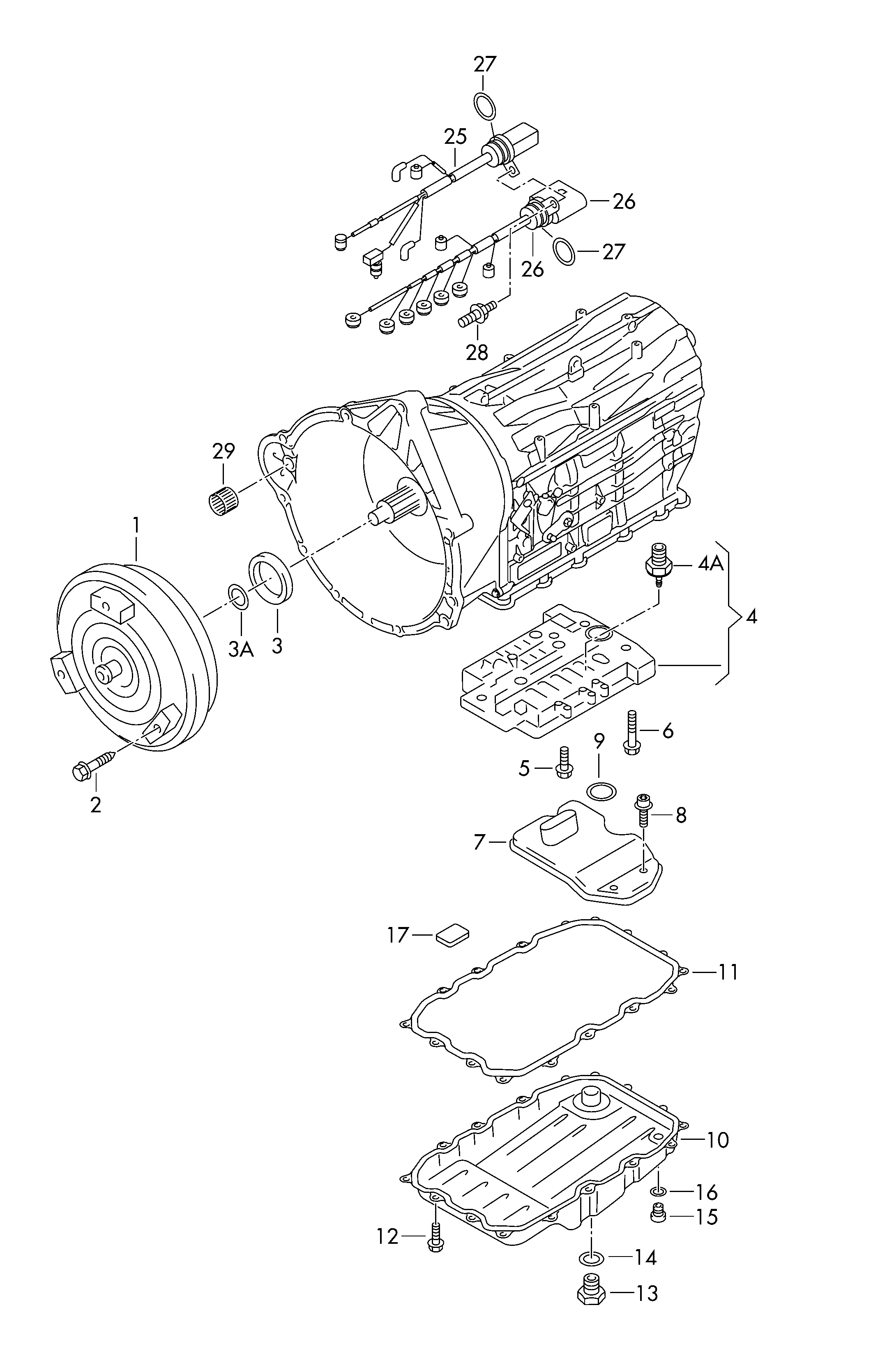 Seat 09D 321 371 - К-кт части, смяна масло-автоматични скорости vvparts.bg