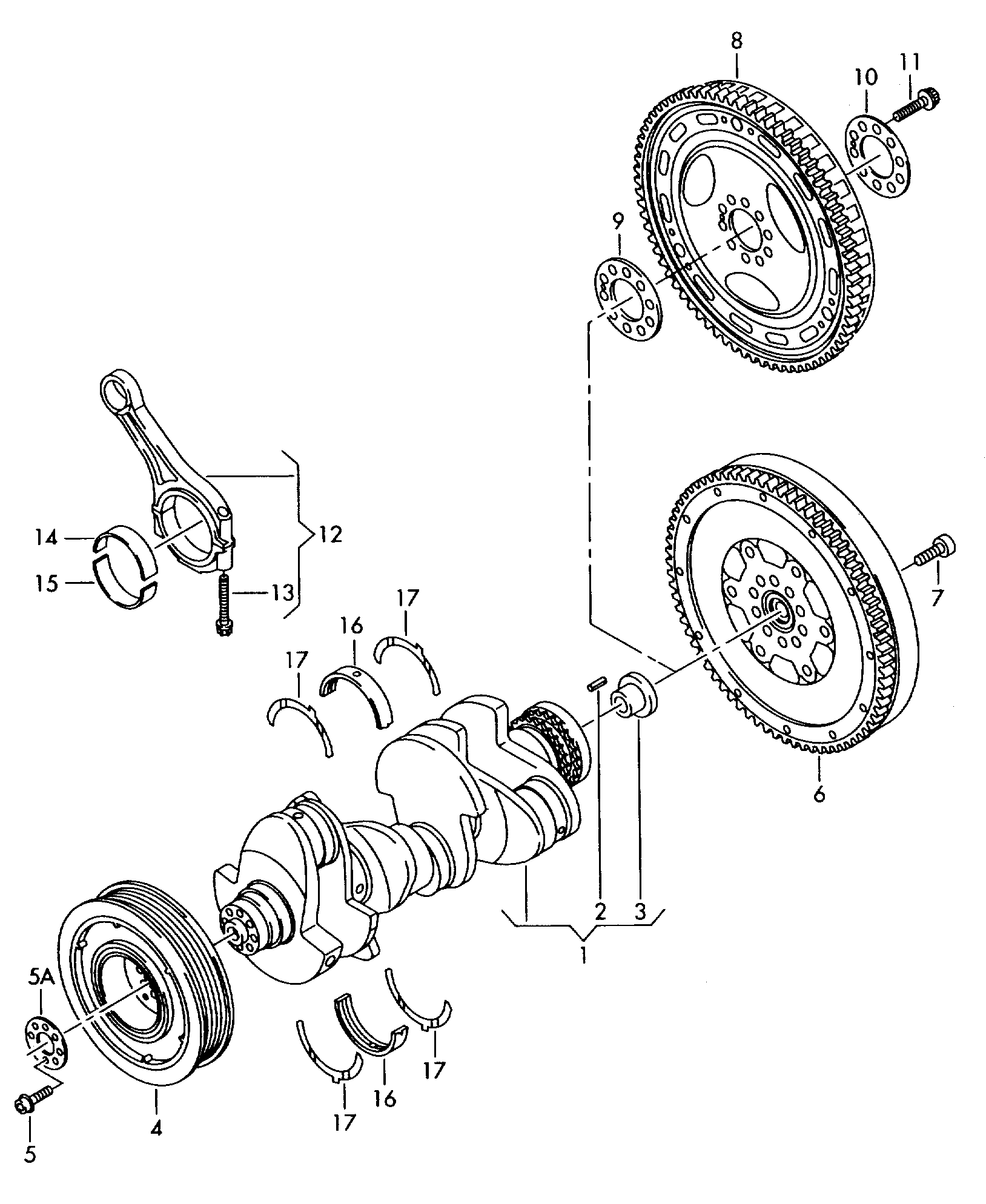 VAG 059105251AJ - Ремъчна шайба, колянов вал vvparts.bg