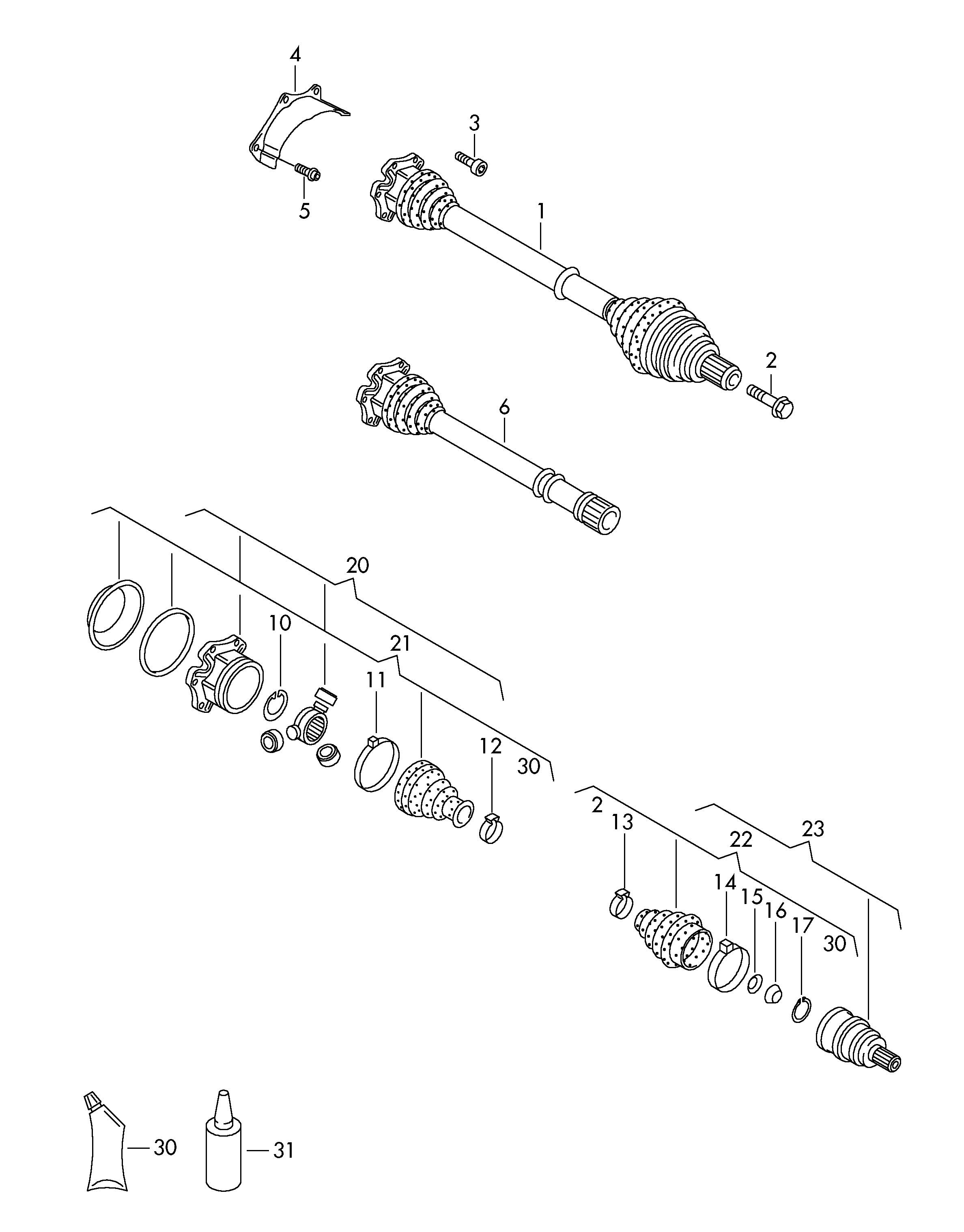 Seat 7M0407271DX - Полуоска vvparts.bg