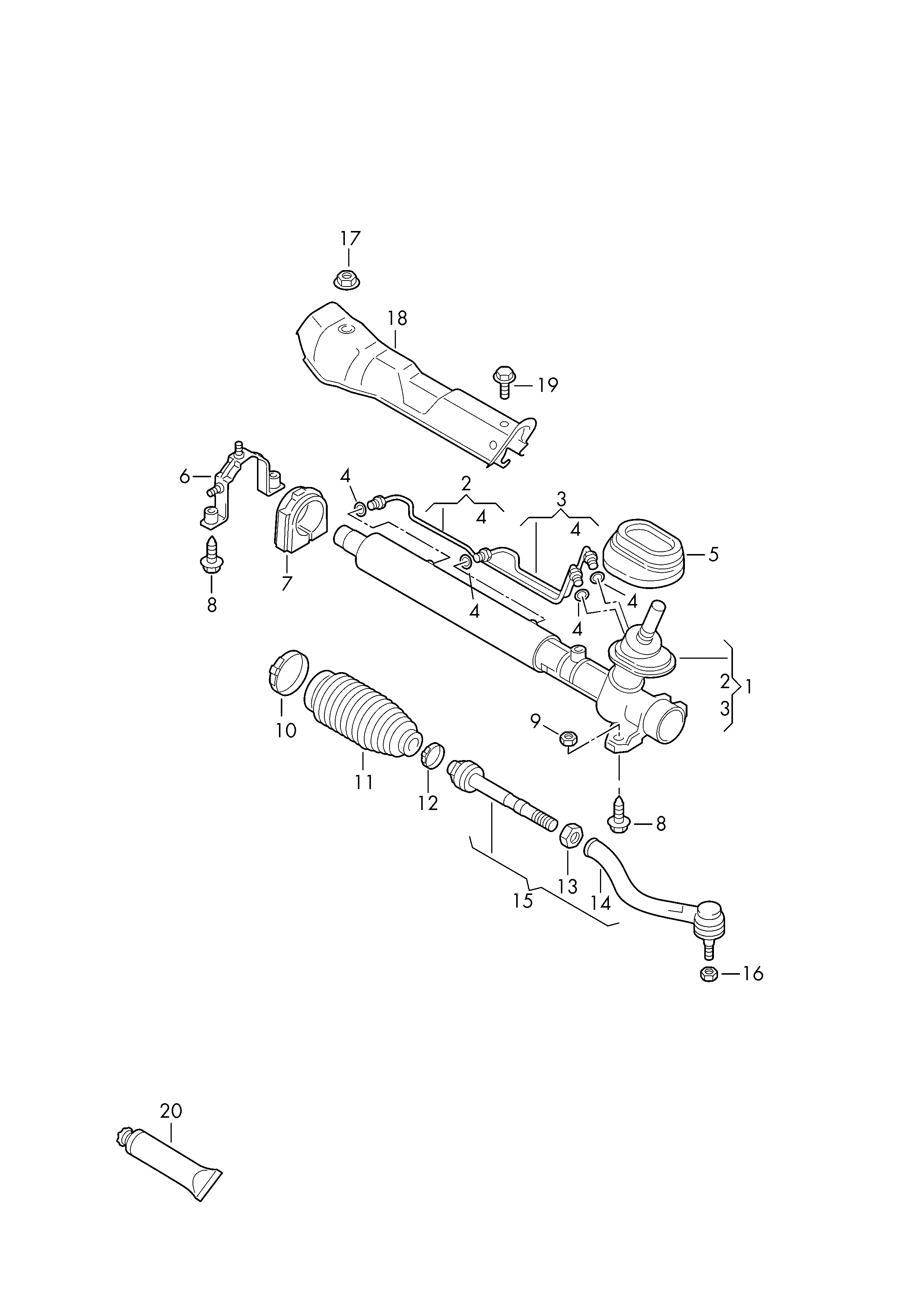 FORD 7M3422803A - Напречна кормилна щанга vvparts.bg