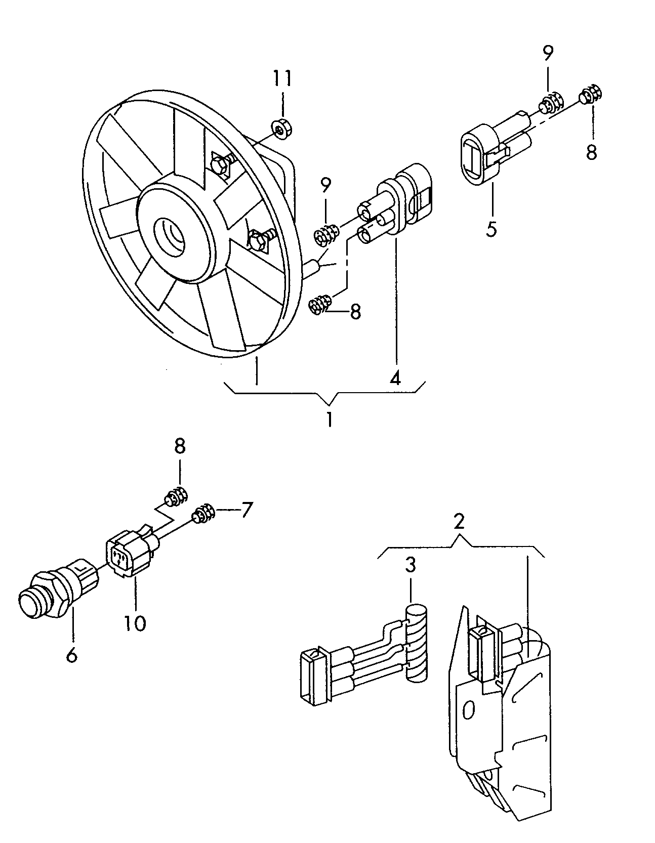 VAG 1H0 959 481 B - Термошалтер, вентилатор на радиатора vvparts.bg