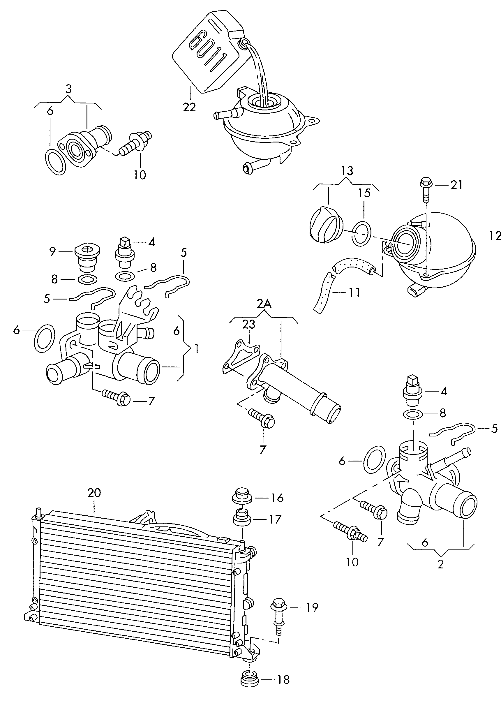 VAG 037 121 132E - Тръбопровод за охладителната течност vvparts.bg