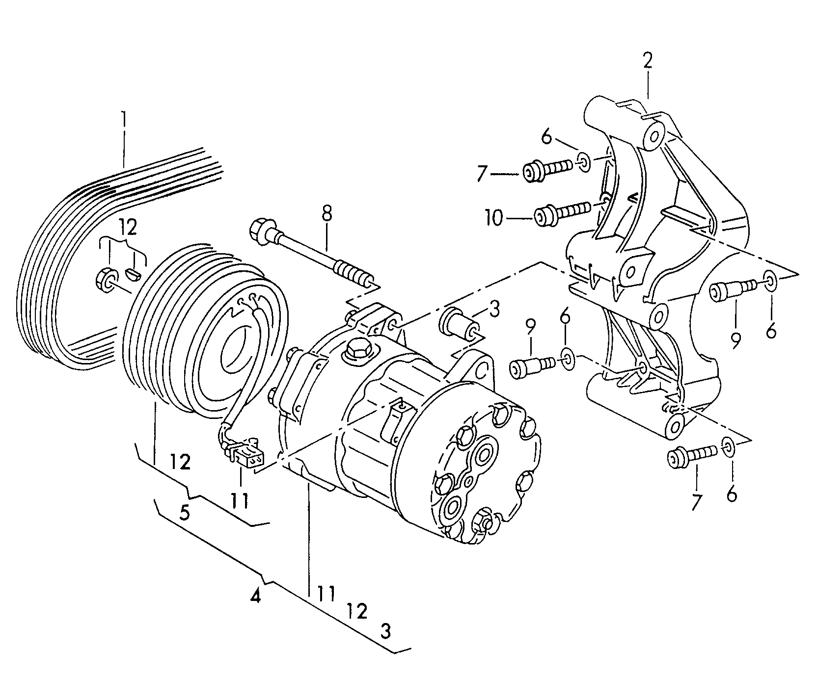 AUDI 7M0820803N - Компресор, климатизация vvparts.bg