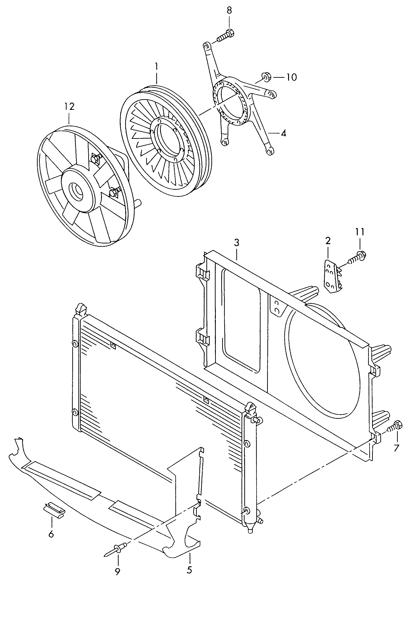 Seat 6N0 121 209 Q - Вентилатор, охлаждане на двигателя vvparts.bg