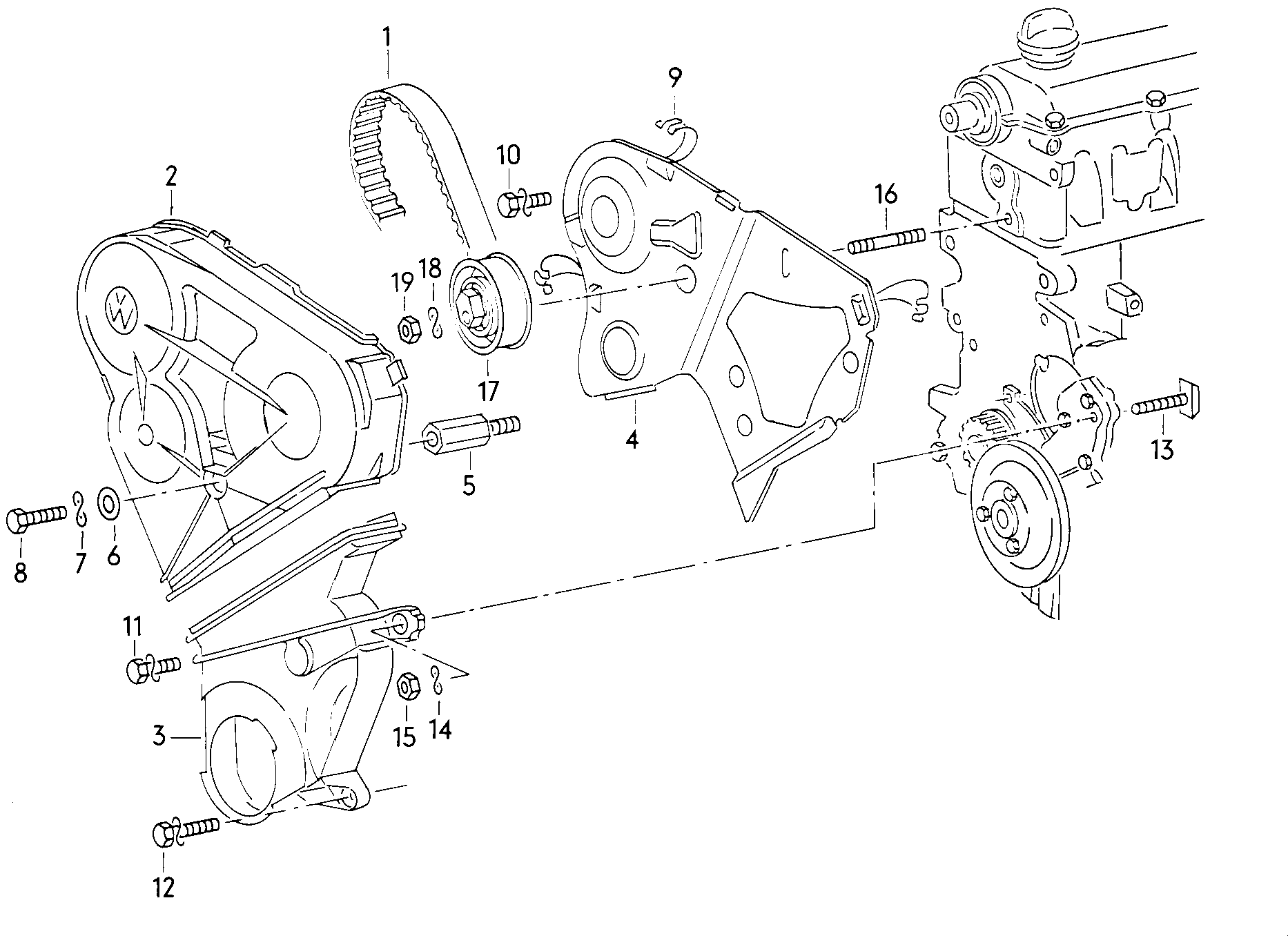 Seat 068 109 243 F - Обтяжна ролка, ангренаж vvparts.bg