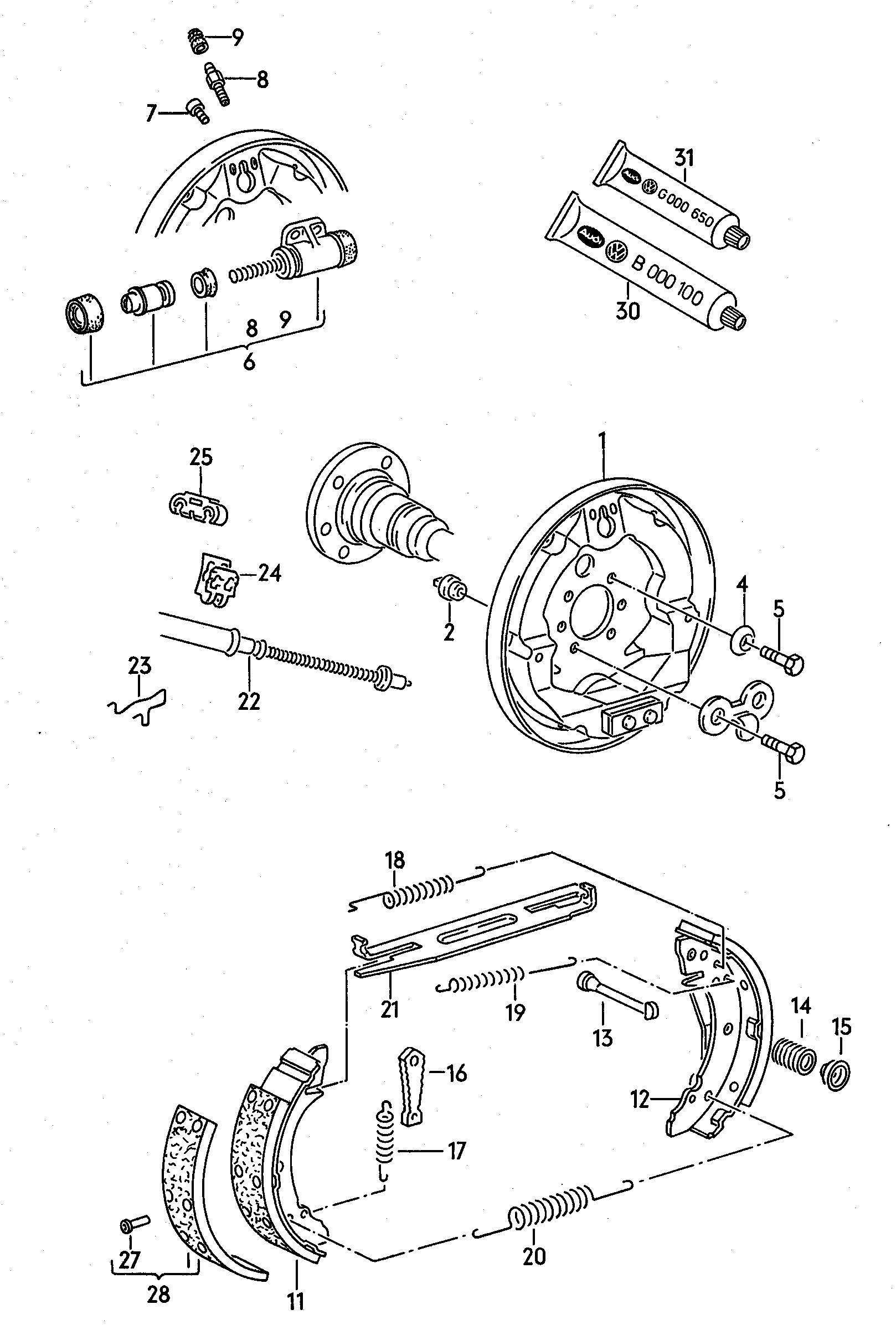 VAG 357 609 721 - Жило, ръчна спирачка vvparts.bg