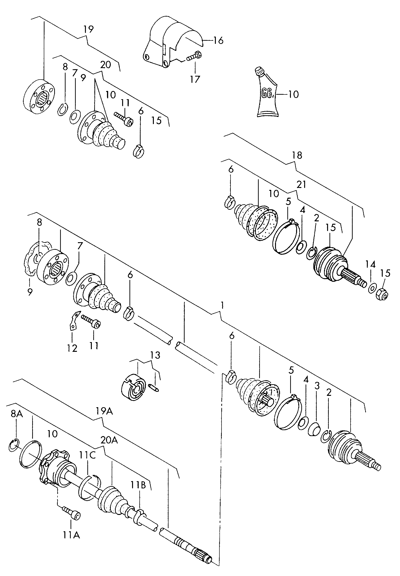 VAG 357 498 203 A - Маншон, полуоска vvparts.bg