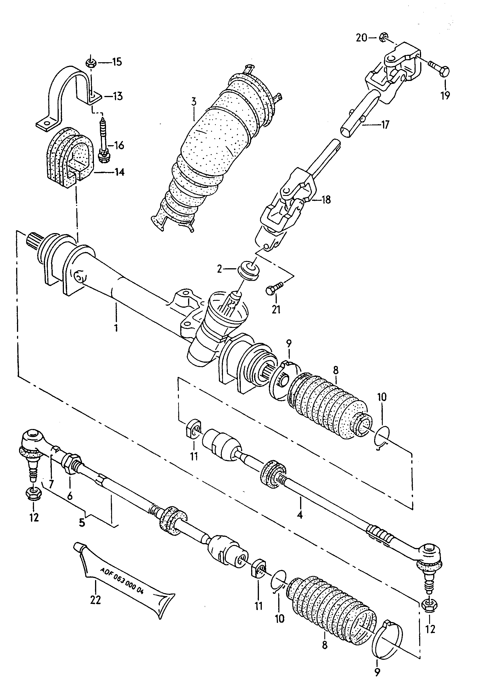 Skoda 357 419 803 - Ремонтен комплект, напречна кормилна щанга vvparts.bg