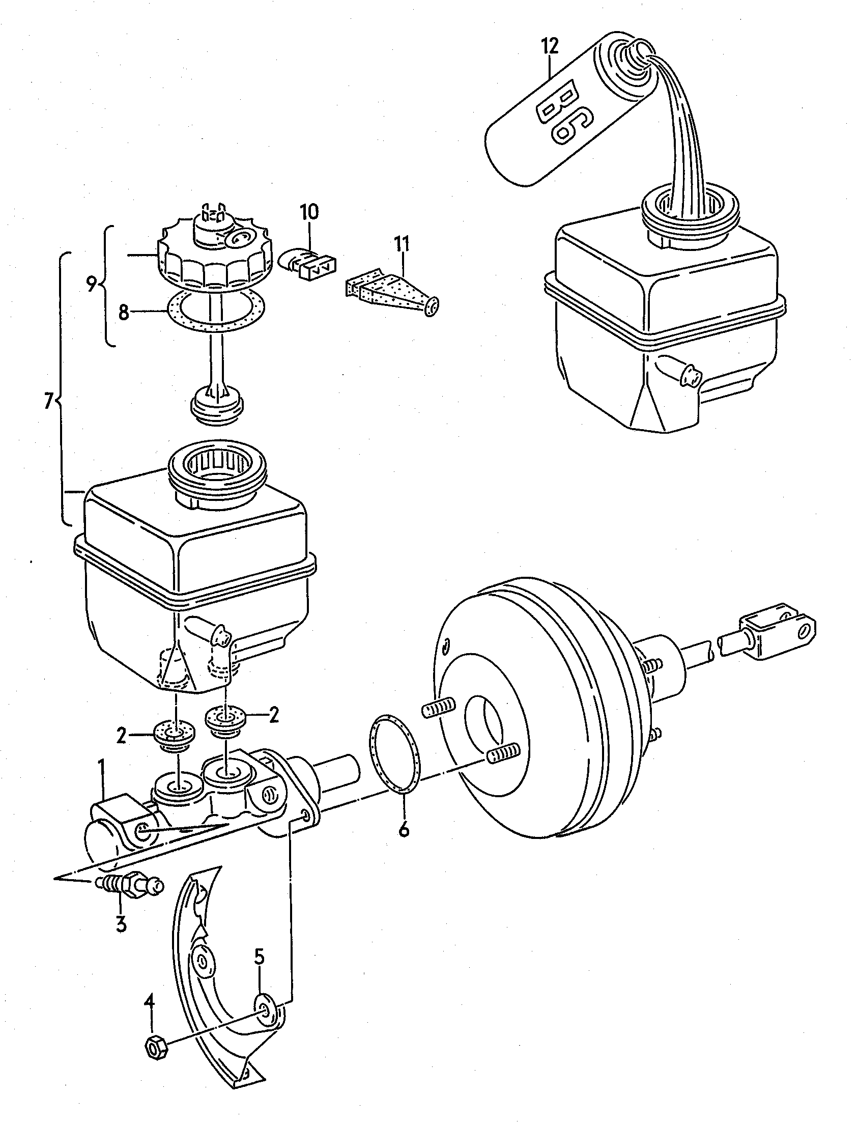 VW 357 611 019 B - Спирачна помпа vvparts.bg