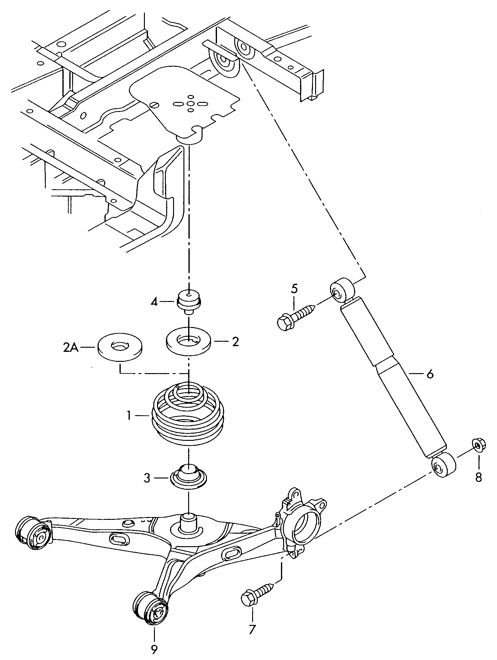 Porsche 7H0513029D - Амортисьор vvparts.bg