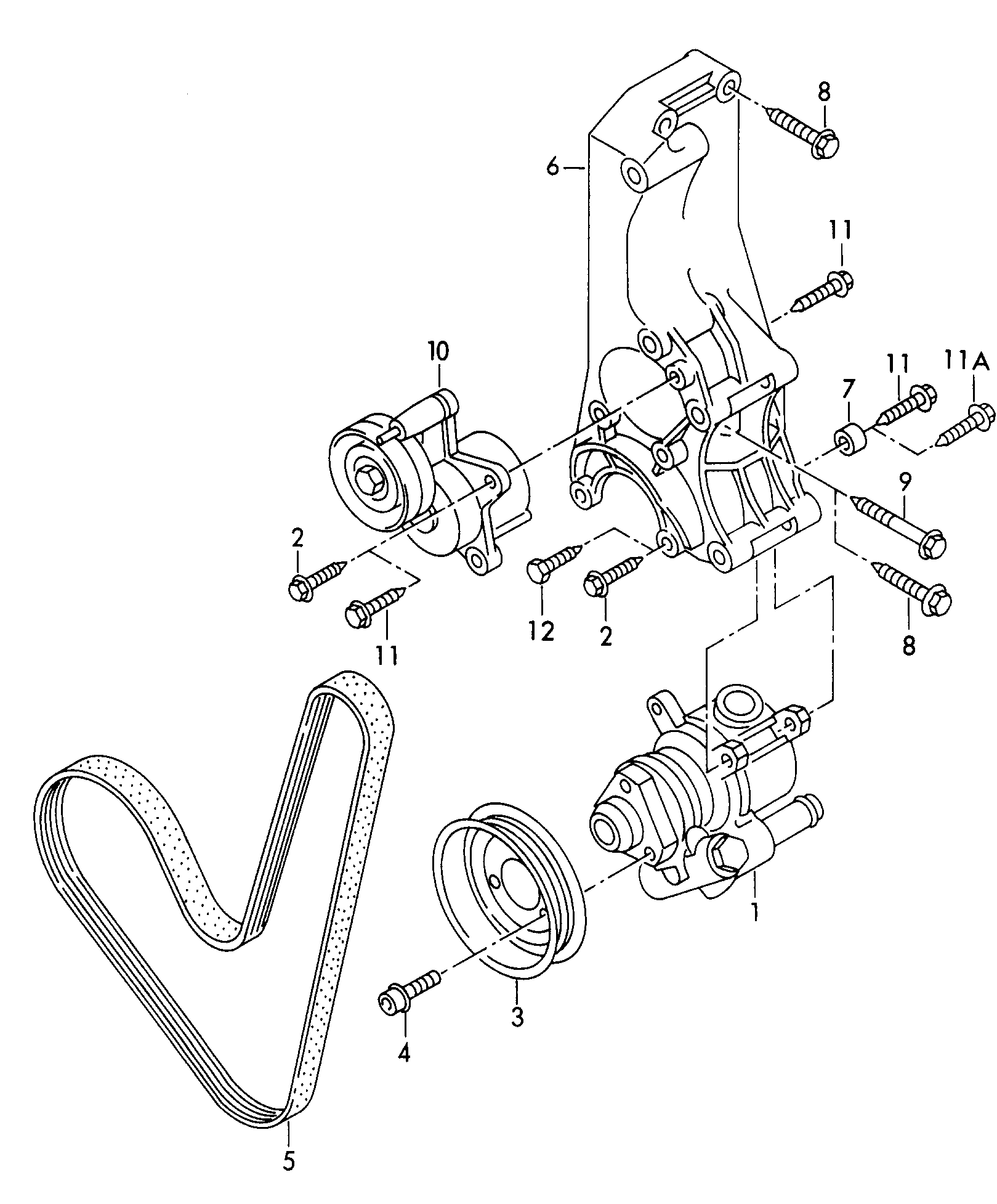 Skoda 032 145 299 C - Ремъчен обтегач, пистов ремък vvparts.bg