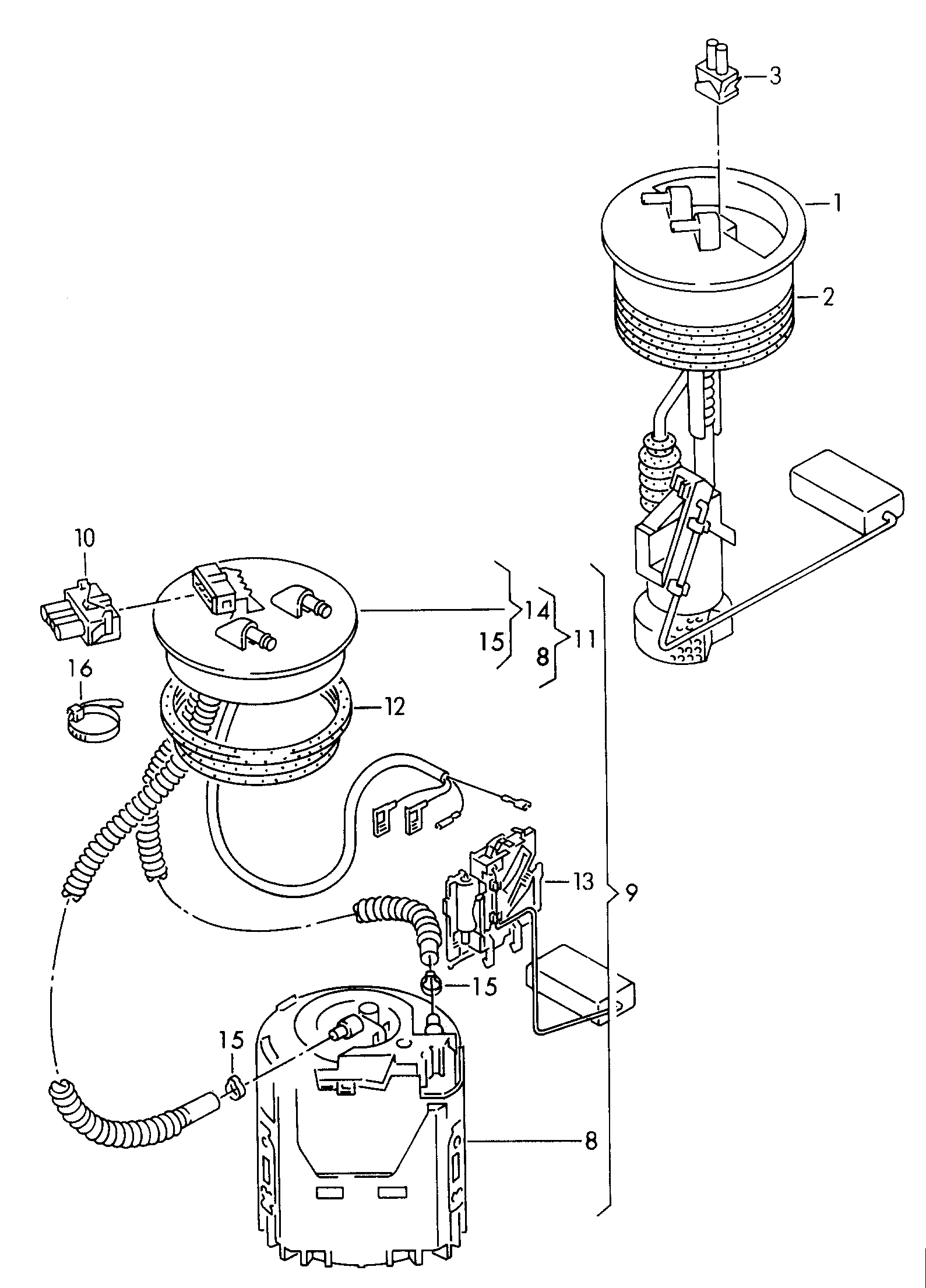 Skoda 1H0919673F - Датчик, количество на горивото vvparts.bg