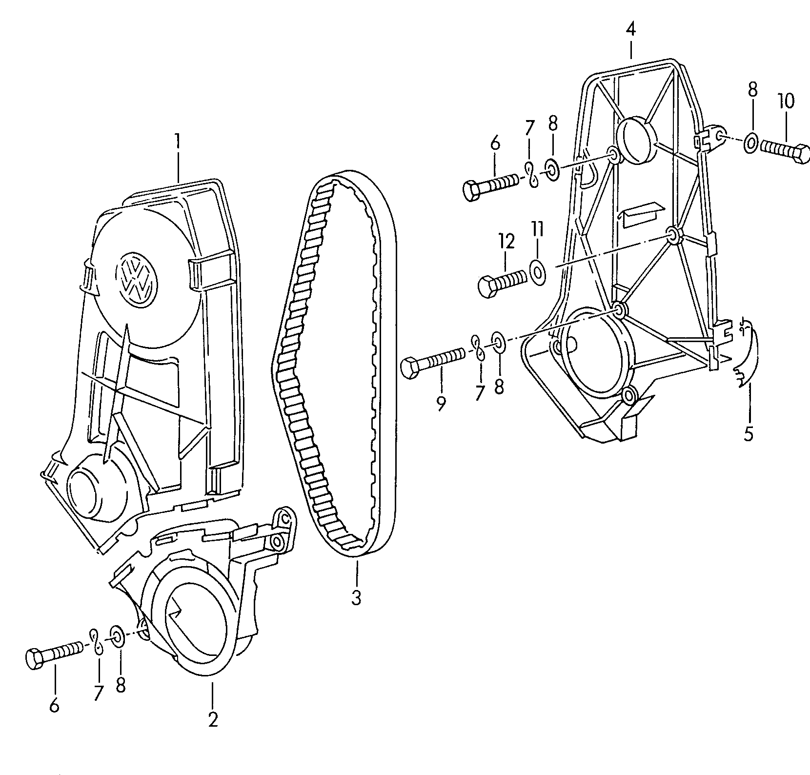 AUDI 030109119A - Ангренажен ремък vvparts.bg