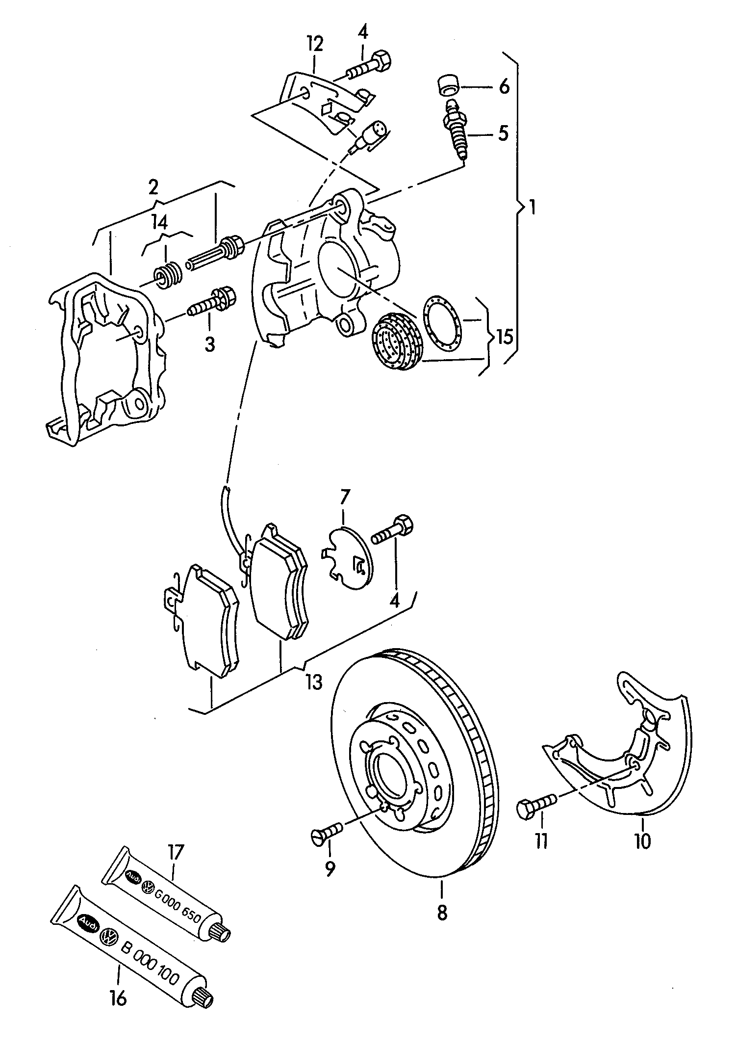 VW 357615123C - Спирачен апарат vvparts.bg