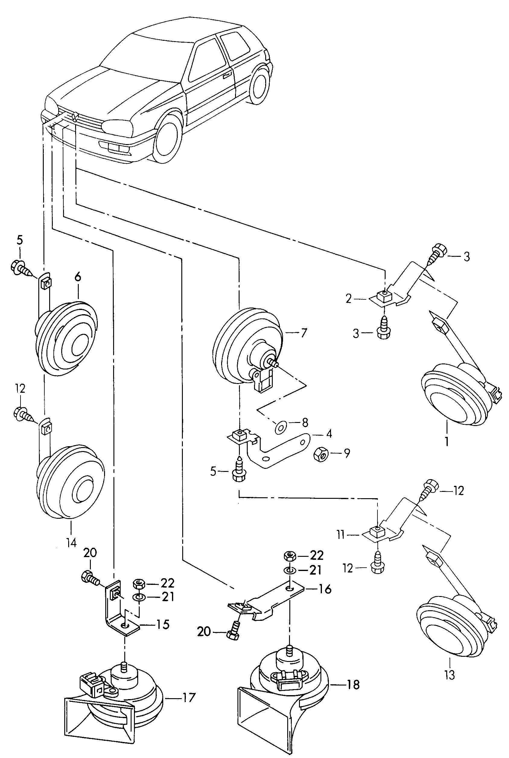 VAG 191 951 113 B - Клаксон vvparts.bg