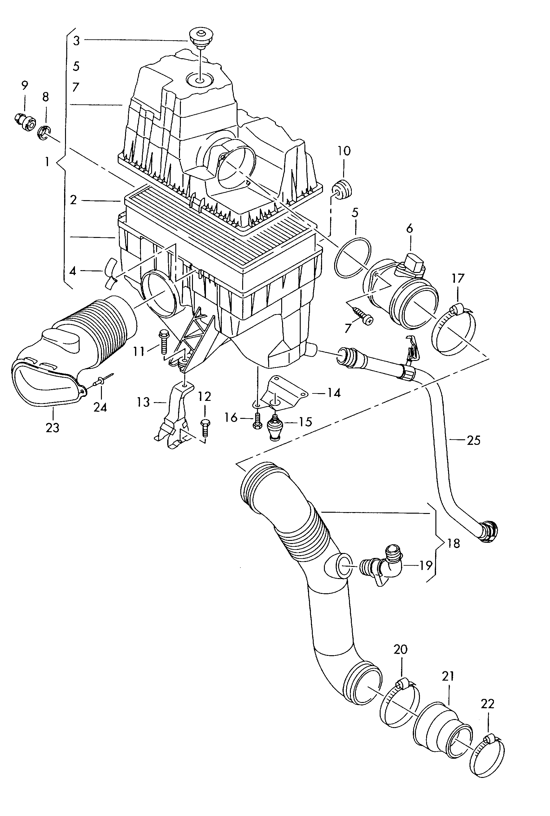 AUDI 7H0129620 - Въздушен филтър vvparts.bg