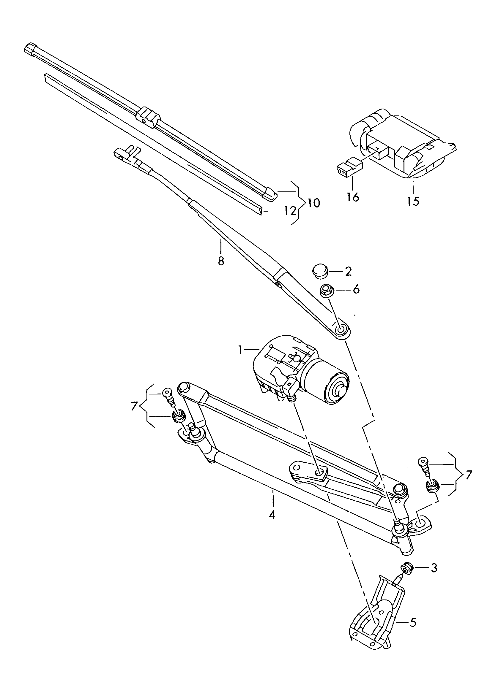 VW 5K1955425 - Перо на чистачка vvparts.bg