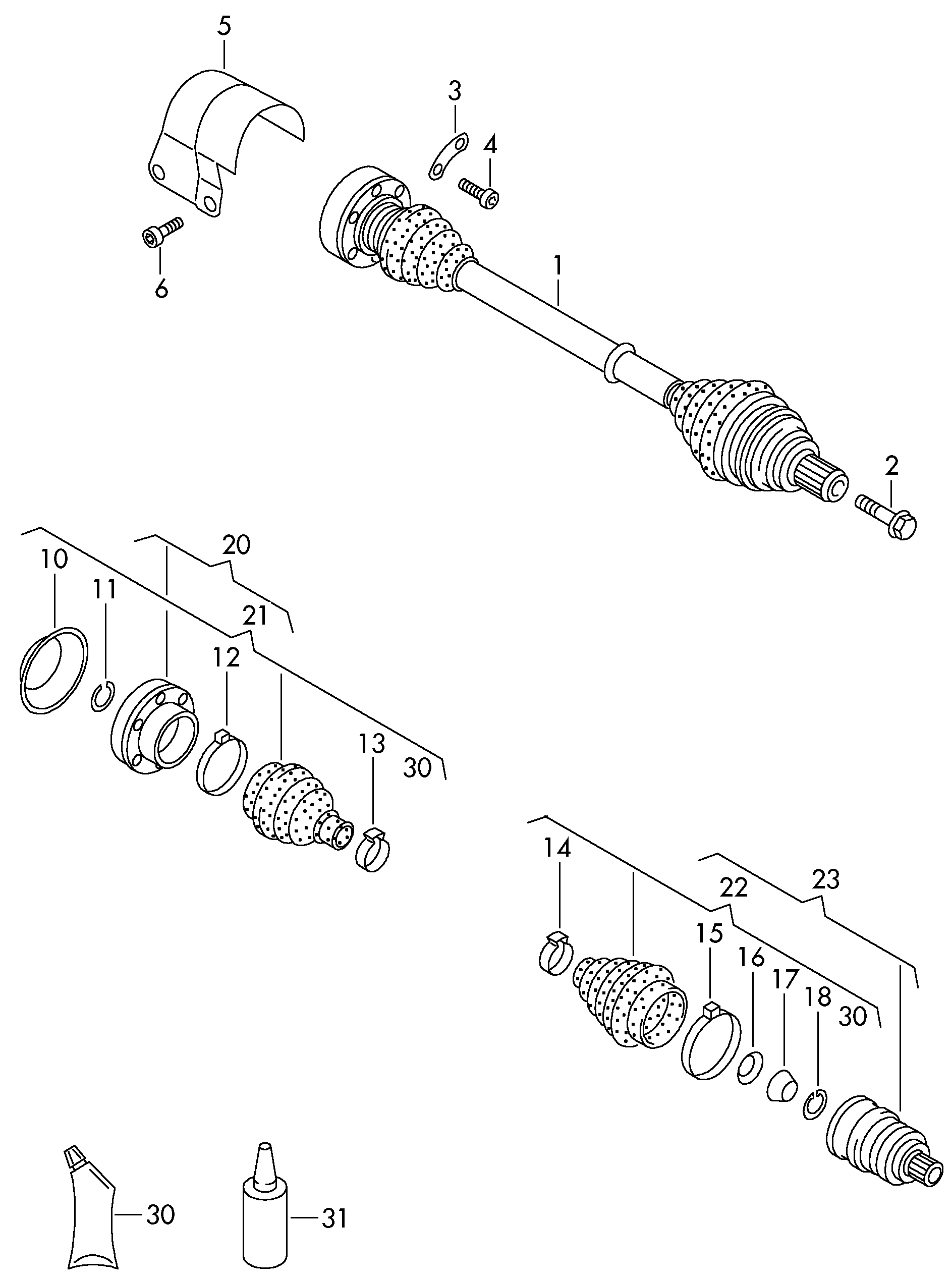 VAG 1K0407271JJ - Полуоска vvparts.bg