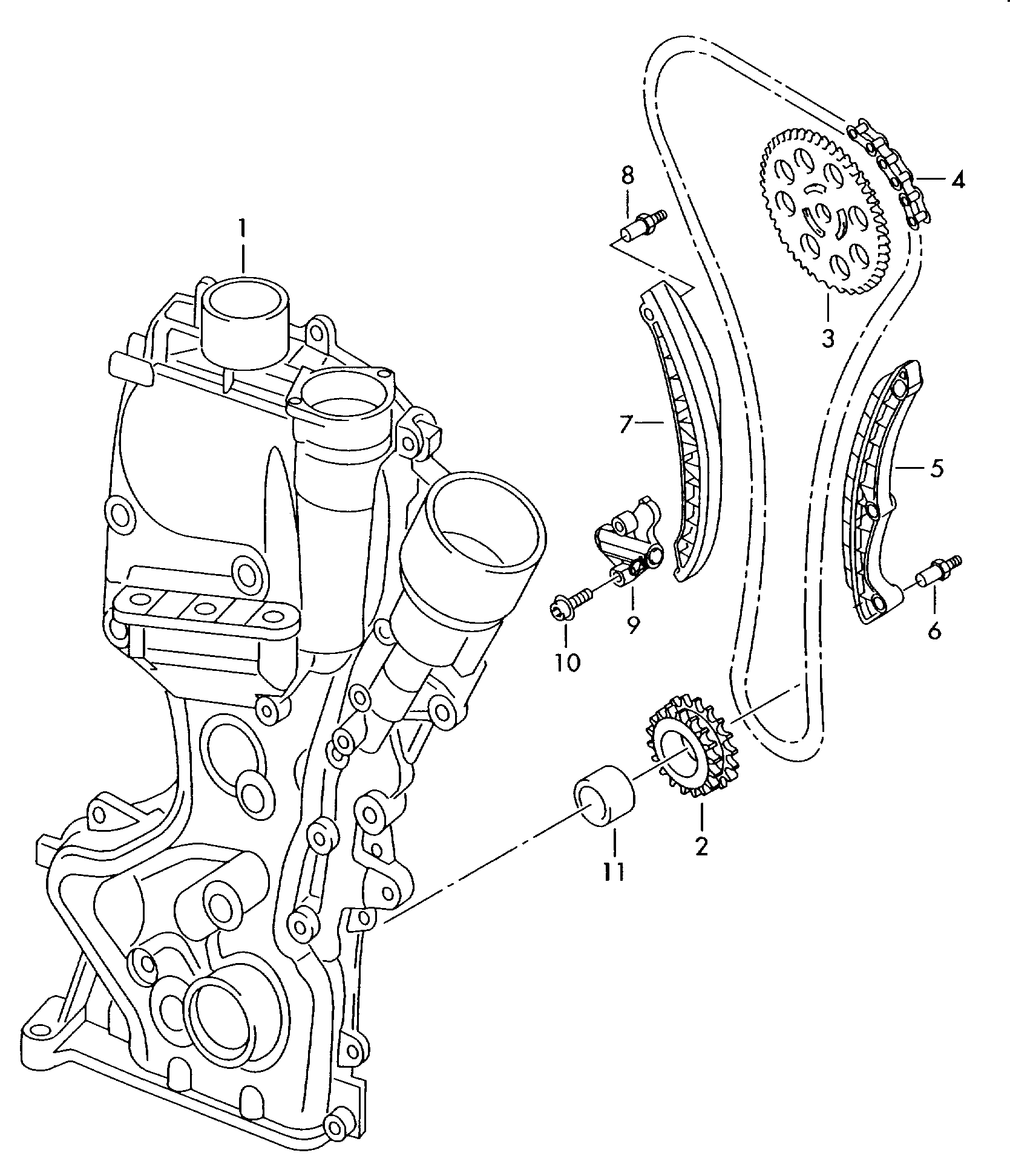 Seat 03C 109 507 AH - Комплект ангренажна верига vvparts.bg