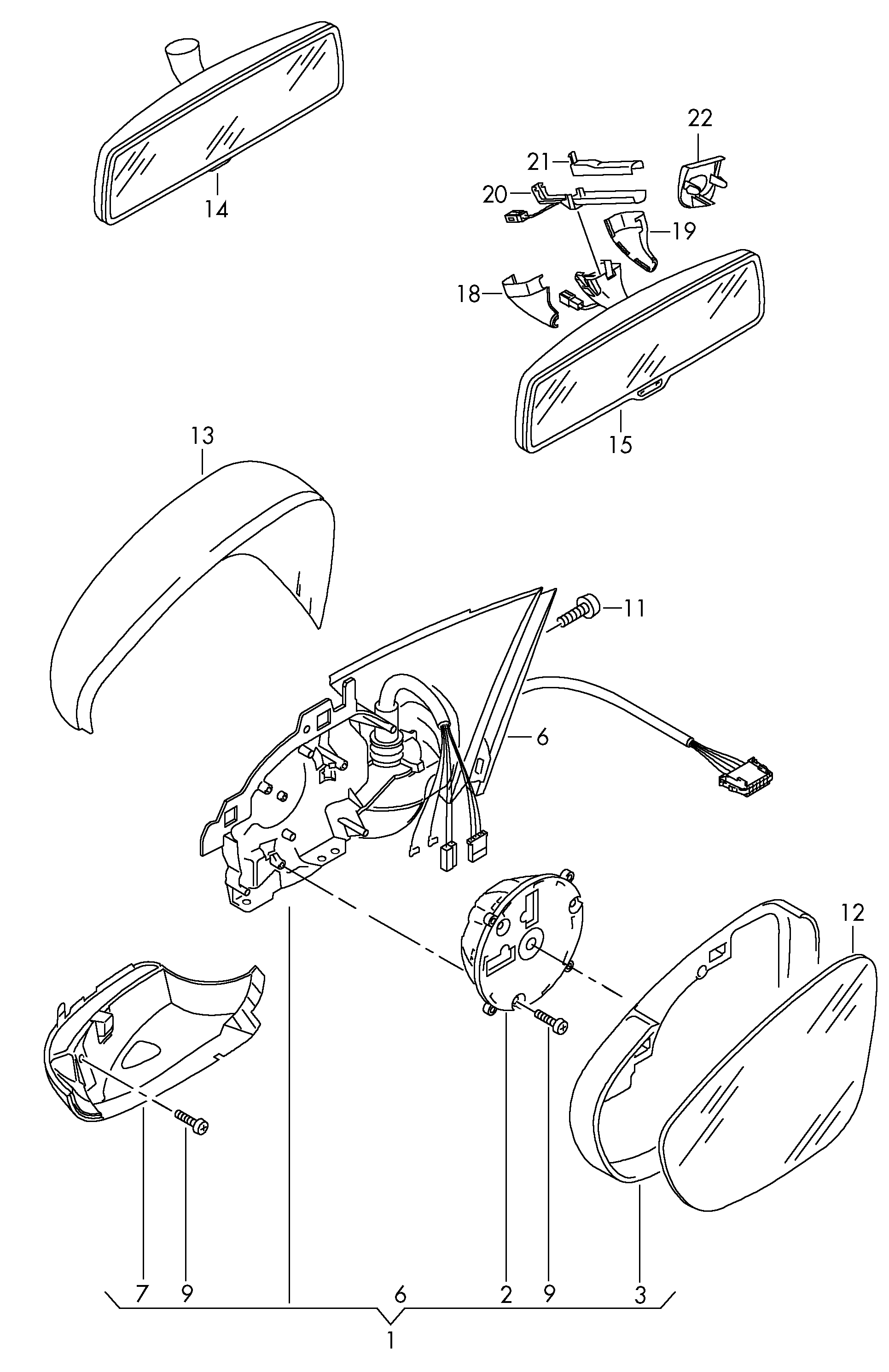 VAG 5K0857537 - Външно огледало vvparts.bg