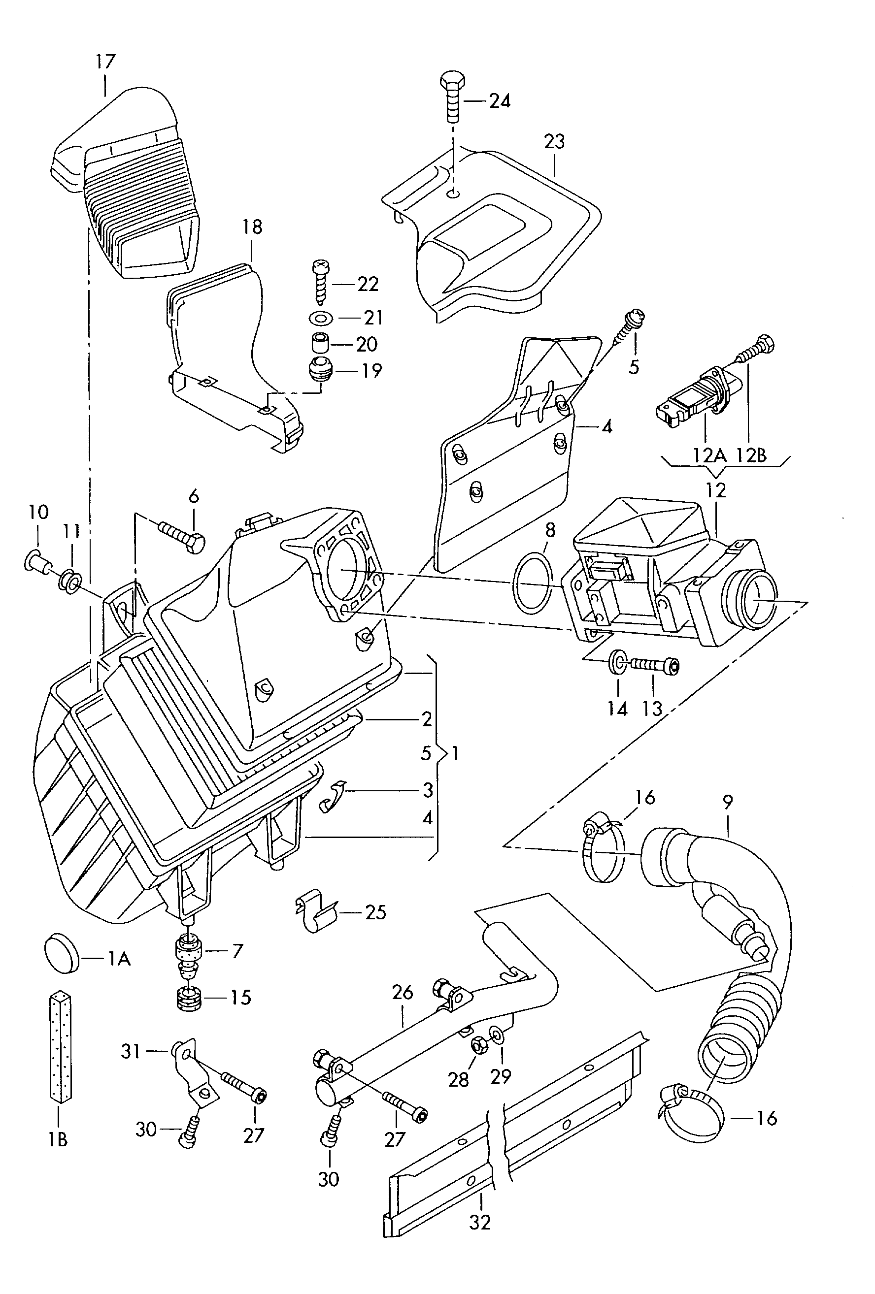 VAG 8D0133843 - Въздушен филтър vvparts.bg