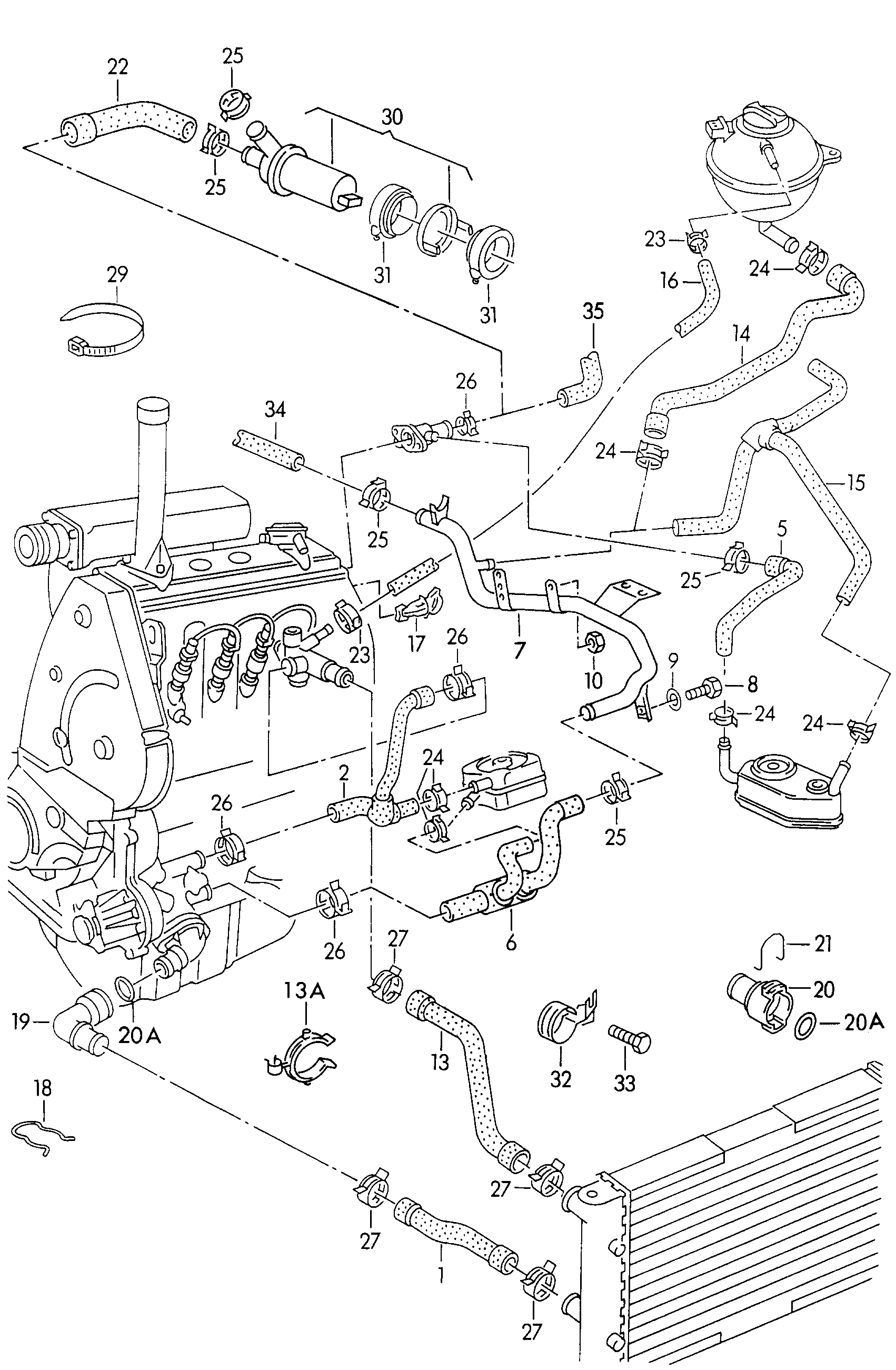 VAG 037 121 619 A - Фланец за охладителната течност vvparts.bg