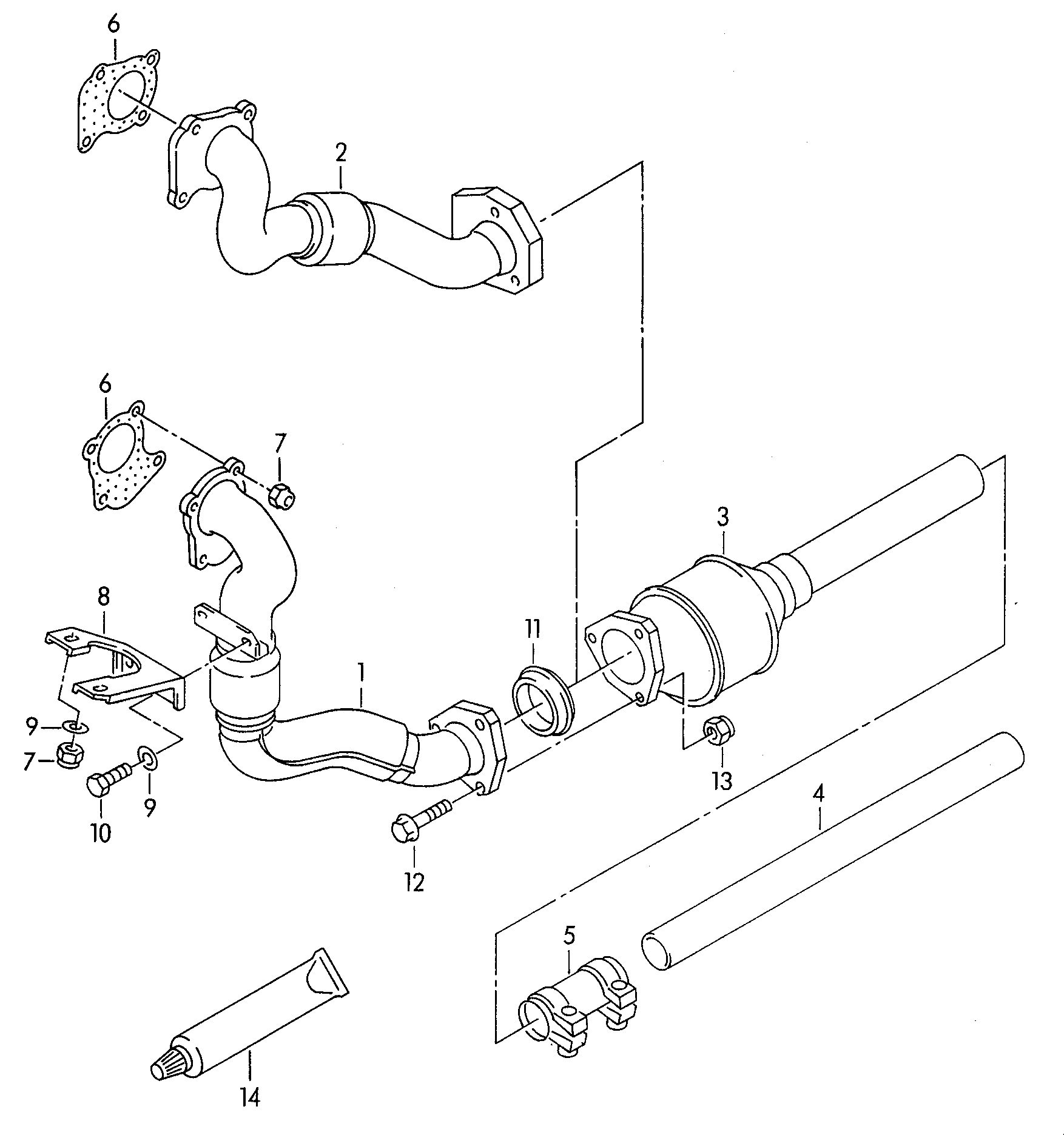 Seat 3A0.253.091 J - Изпускателна тръба vvparts.bg