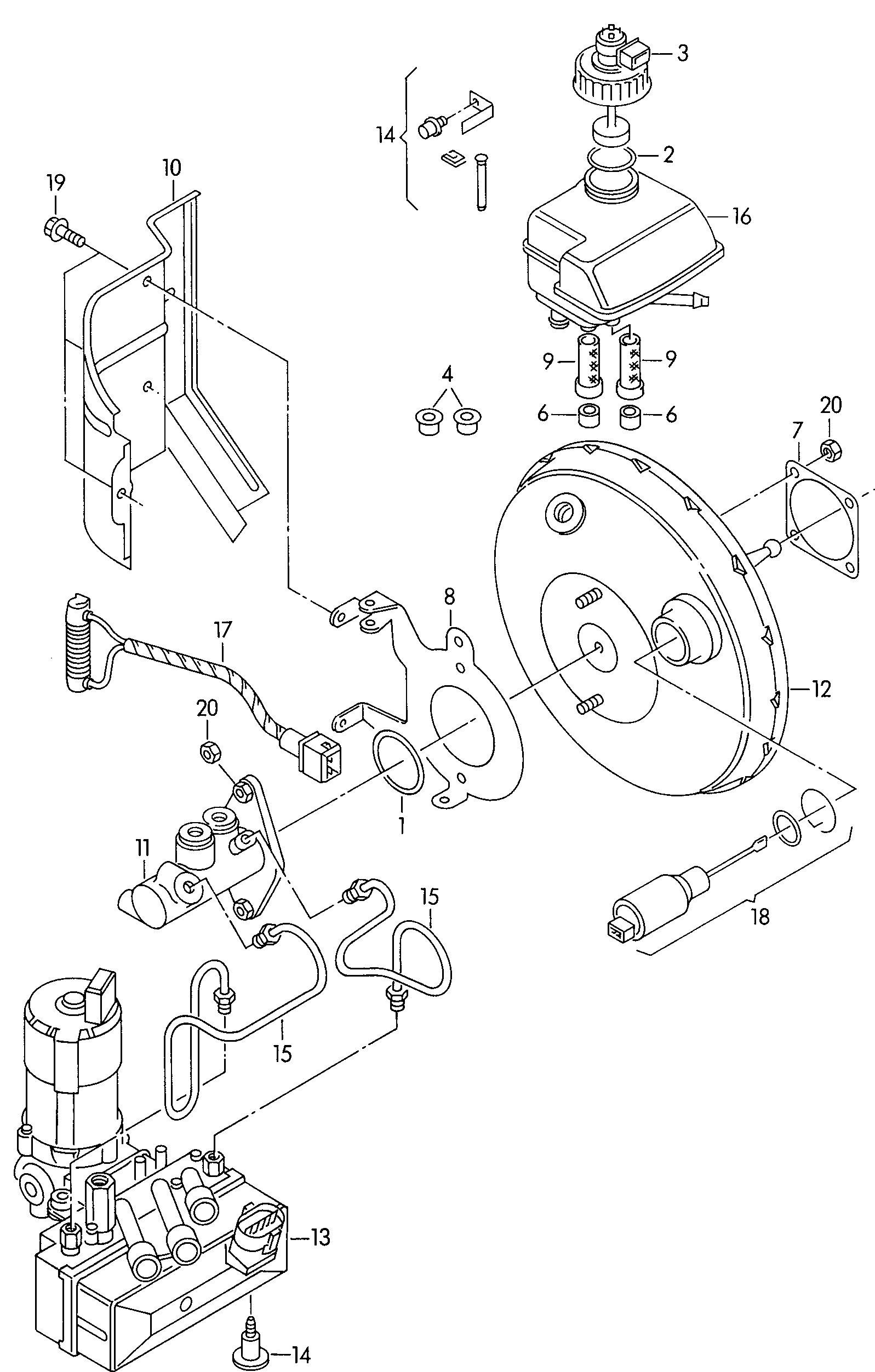 VAG 1H1 698 019 A - Спирачна помпа vvparts.bg