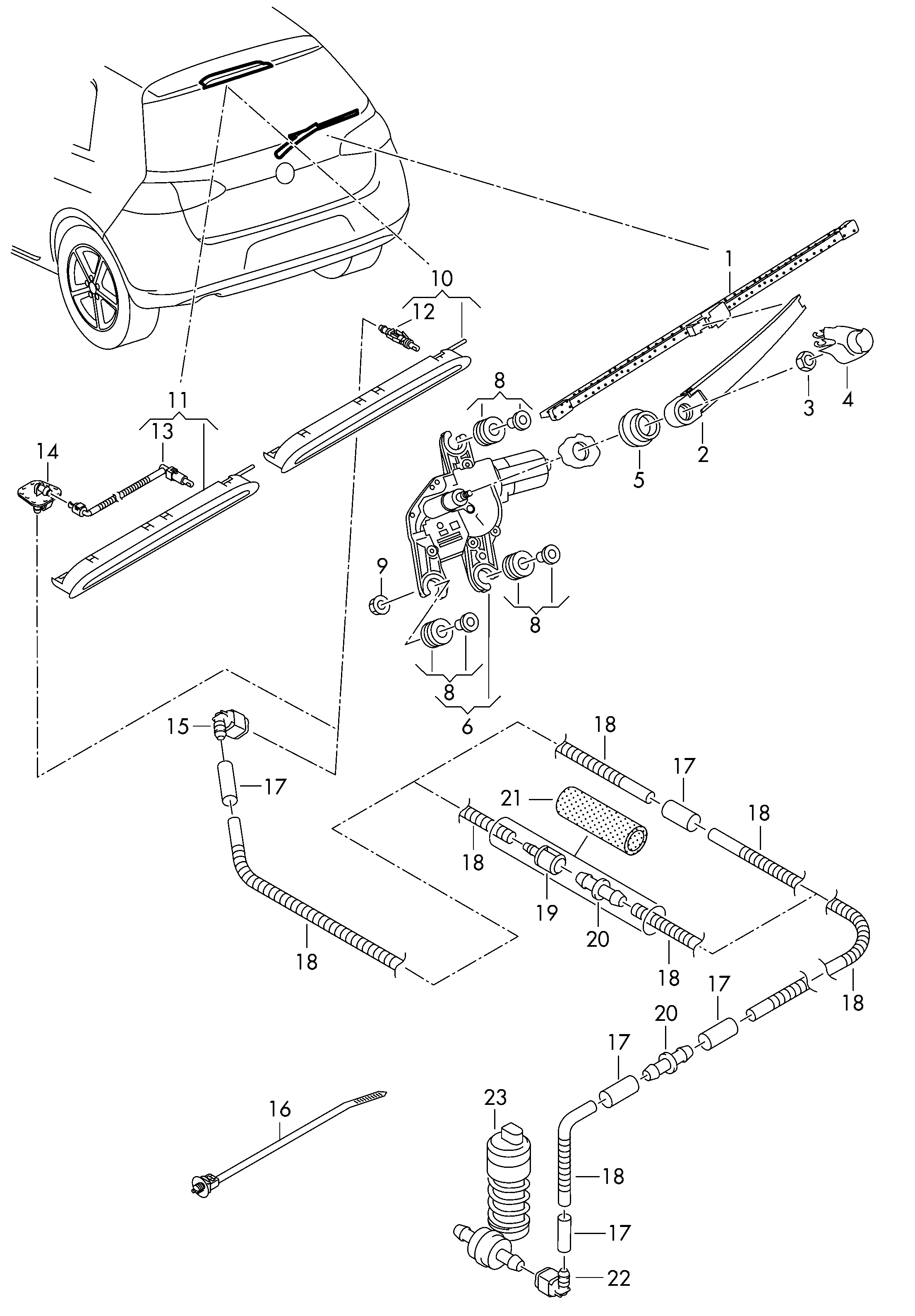 Skoda 6R6 955 707B - Рамо на чистачка, почистване на стъклата vvparts.bg