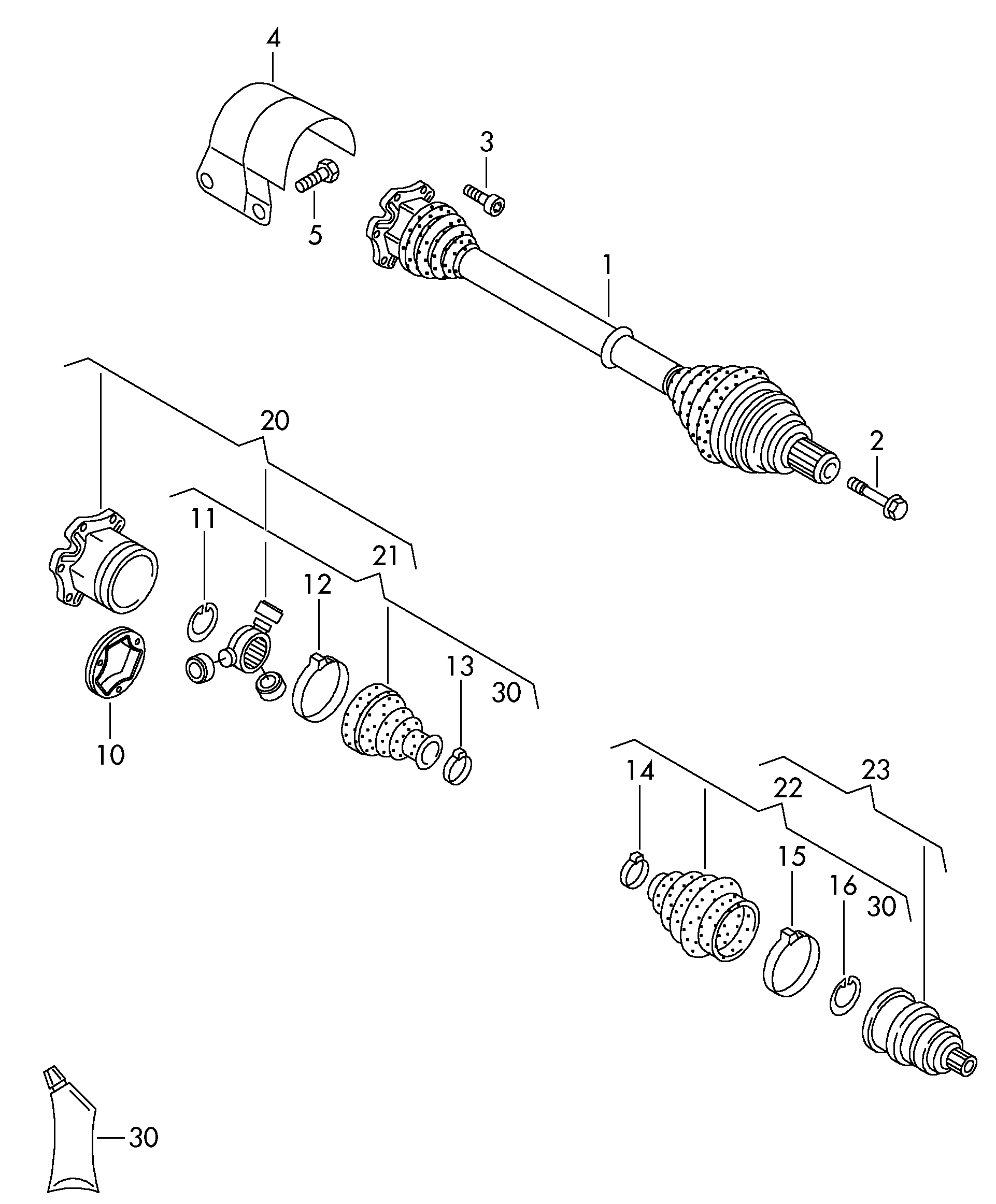 VAG 3Q0 498 201 - Маншон, полуоска vvparts.bg