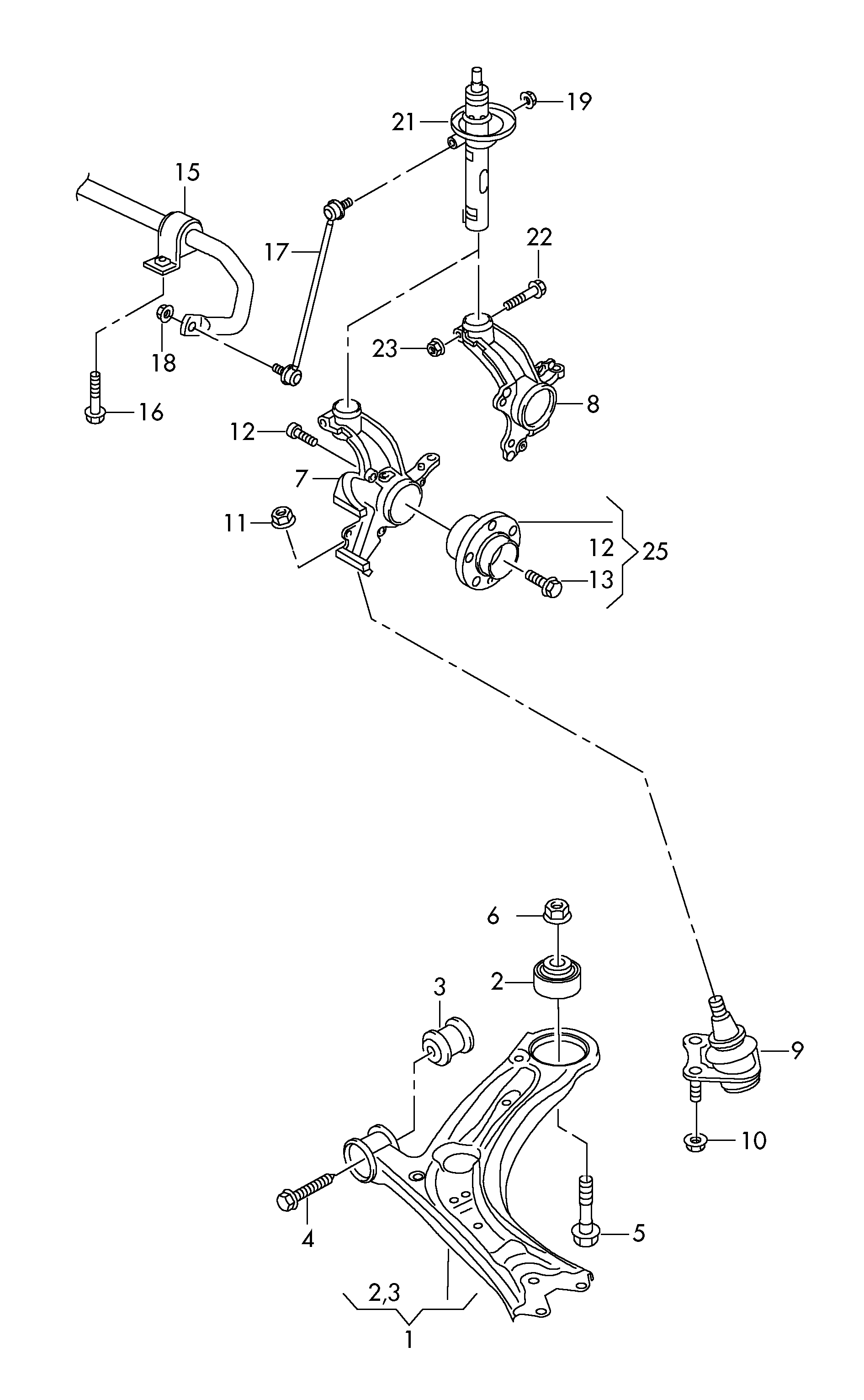 AUDI 5K0498621 - Комплект колесен лагер vvparts.bg