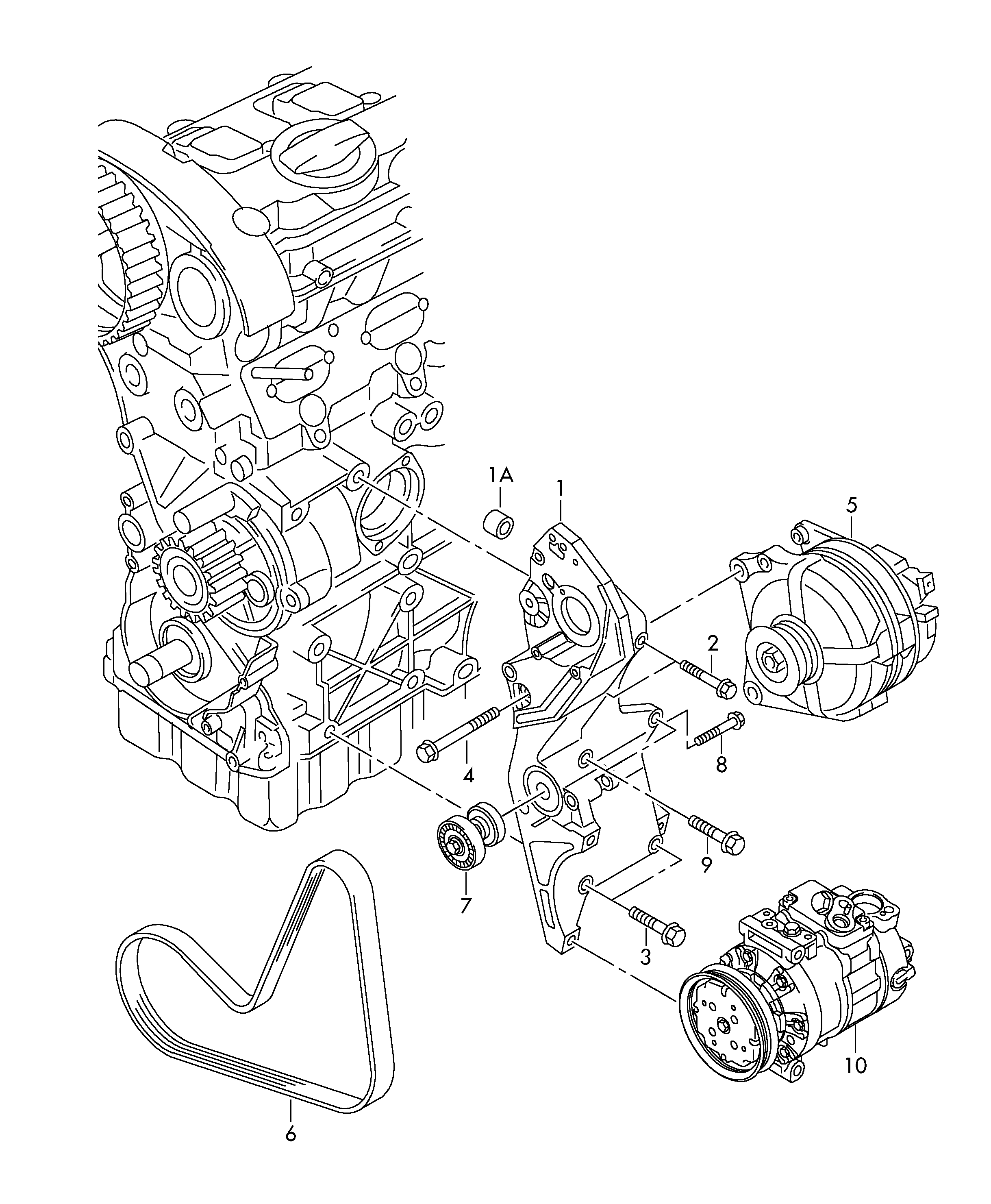 Skoda 038 903 315 AP - Ремъчен обтегач, пистов ремък vvparts.bg