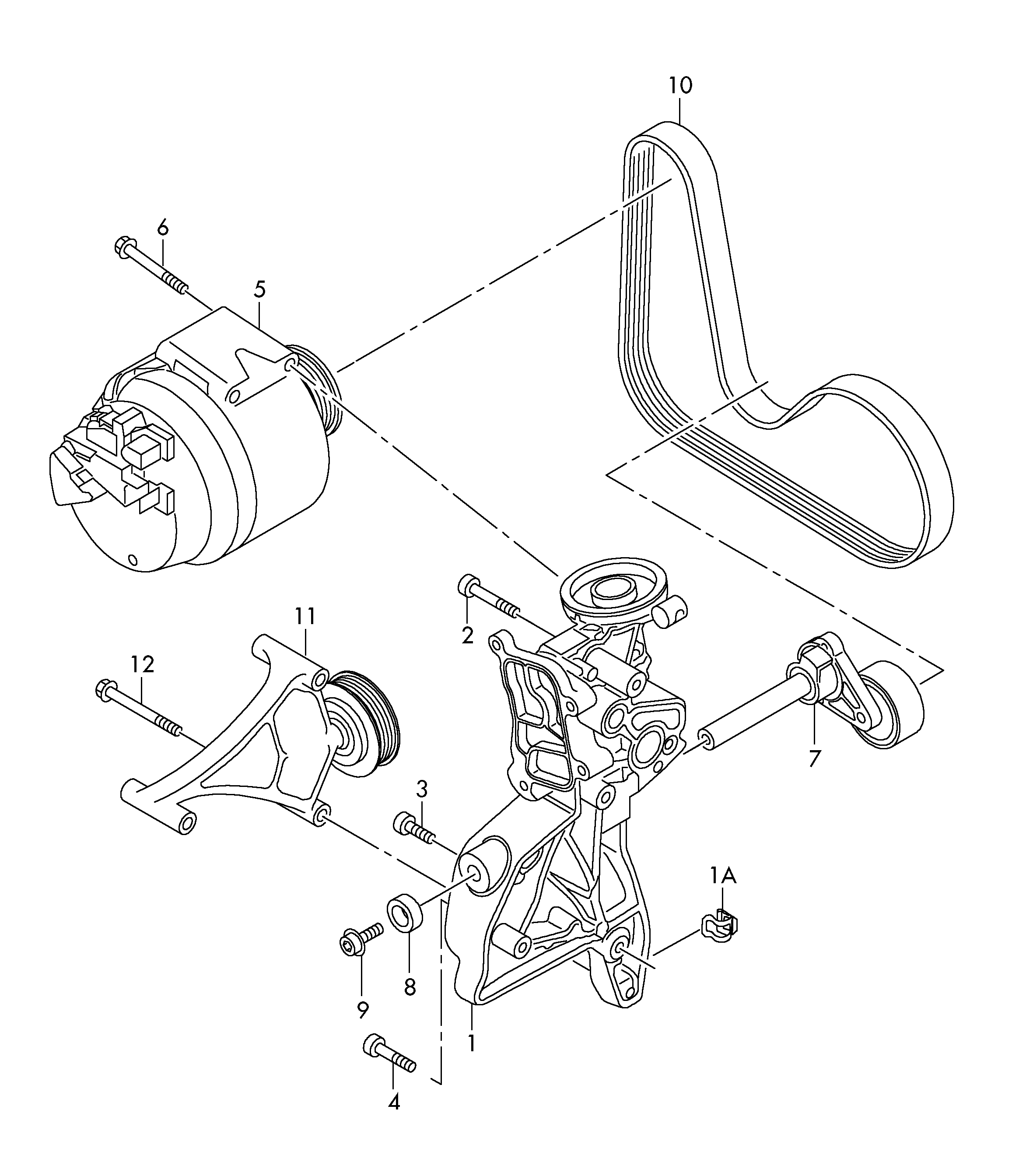 Seat 06J 903 133 A - Ремъчен обтегач, пистов ремък vvparts.bg