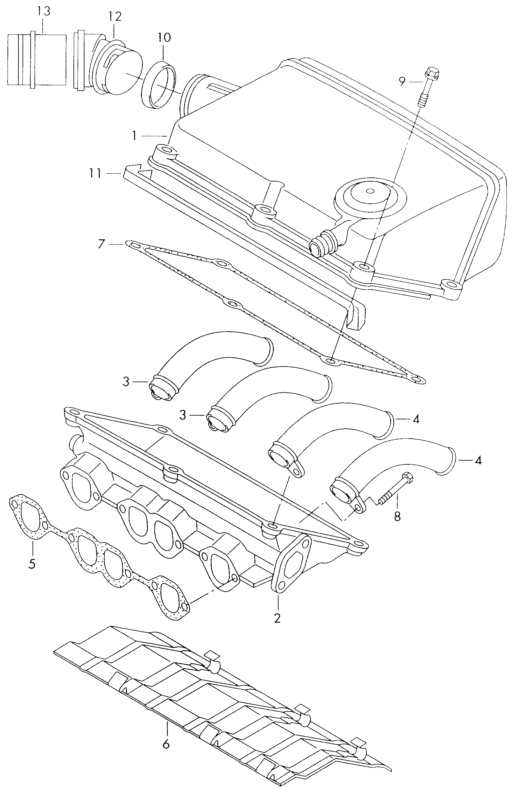 VAG 028 129 717D - Уплътнение, всмукателен колектор vvparts.bg