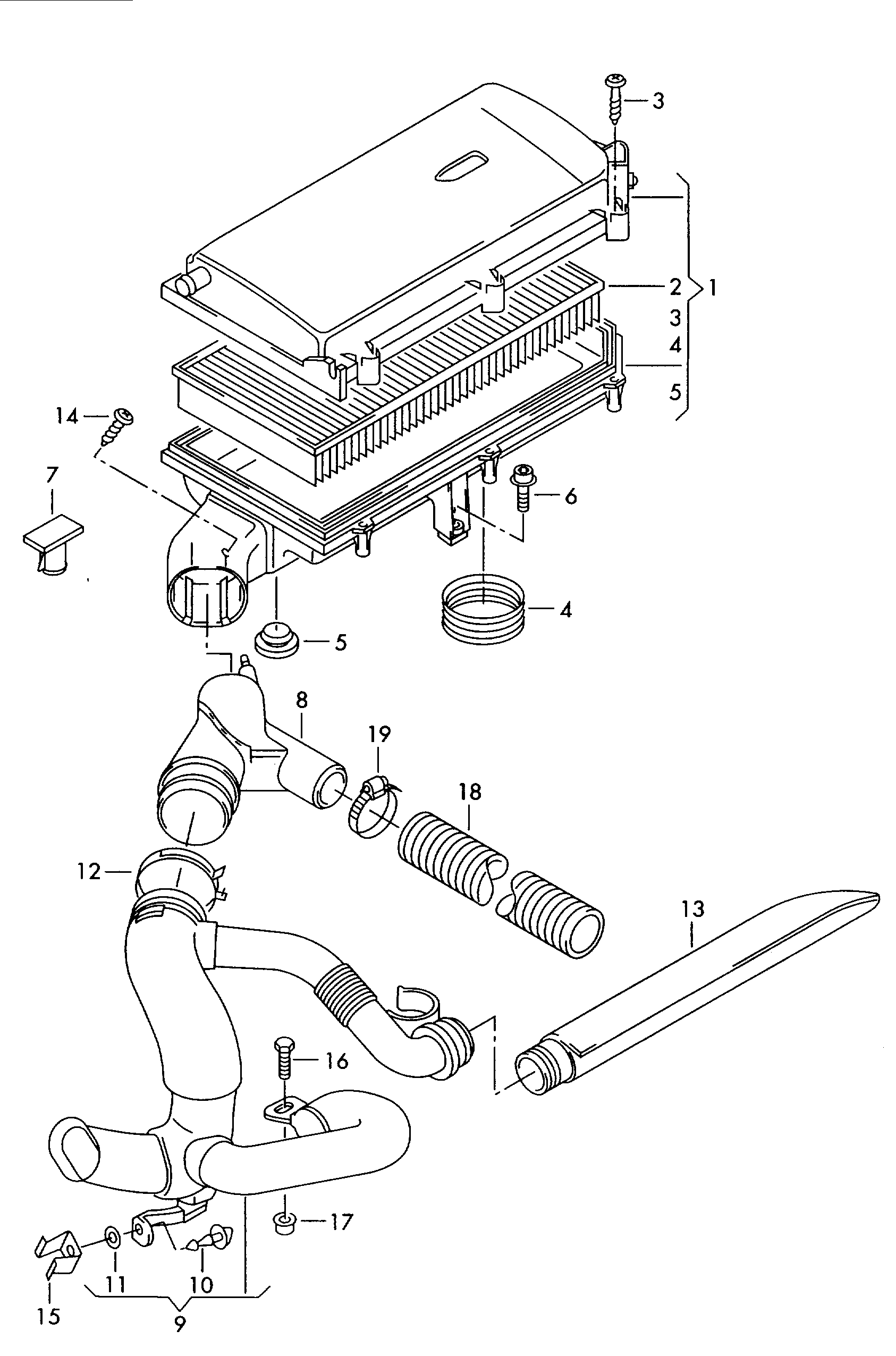 VAG 036 129 620 F - Въздушен филтър vvparts.bg