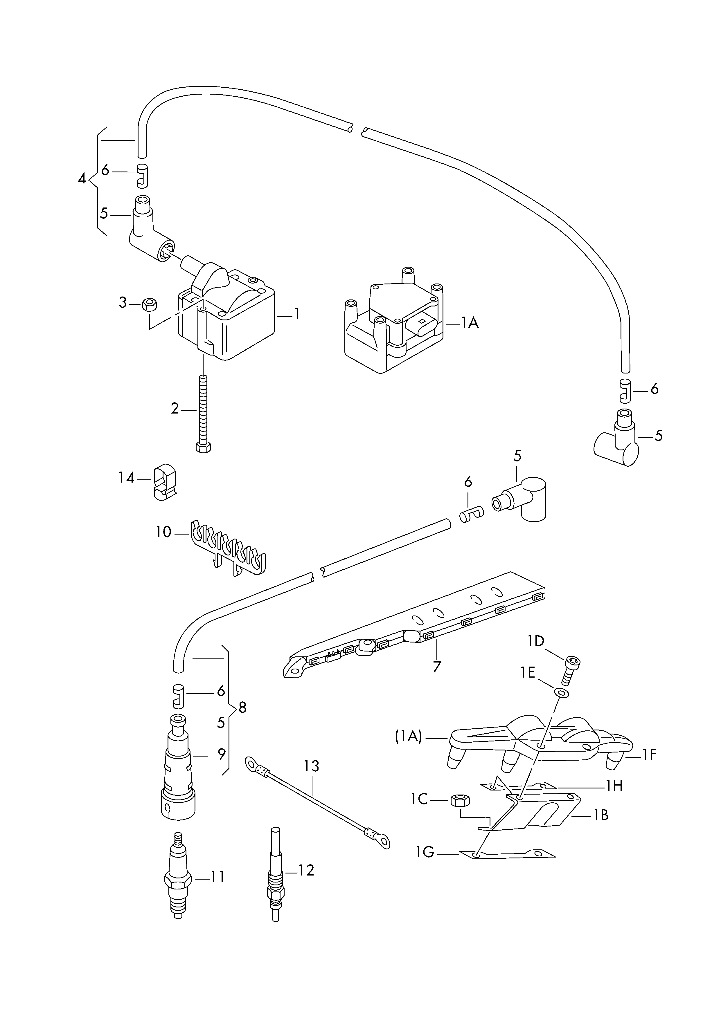 VAG N 100 529 11 - Комплект запалителеи кабели vvparts.bg