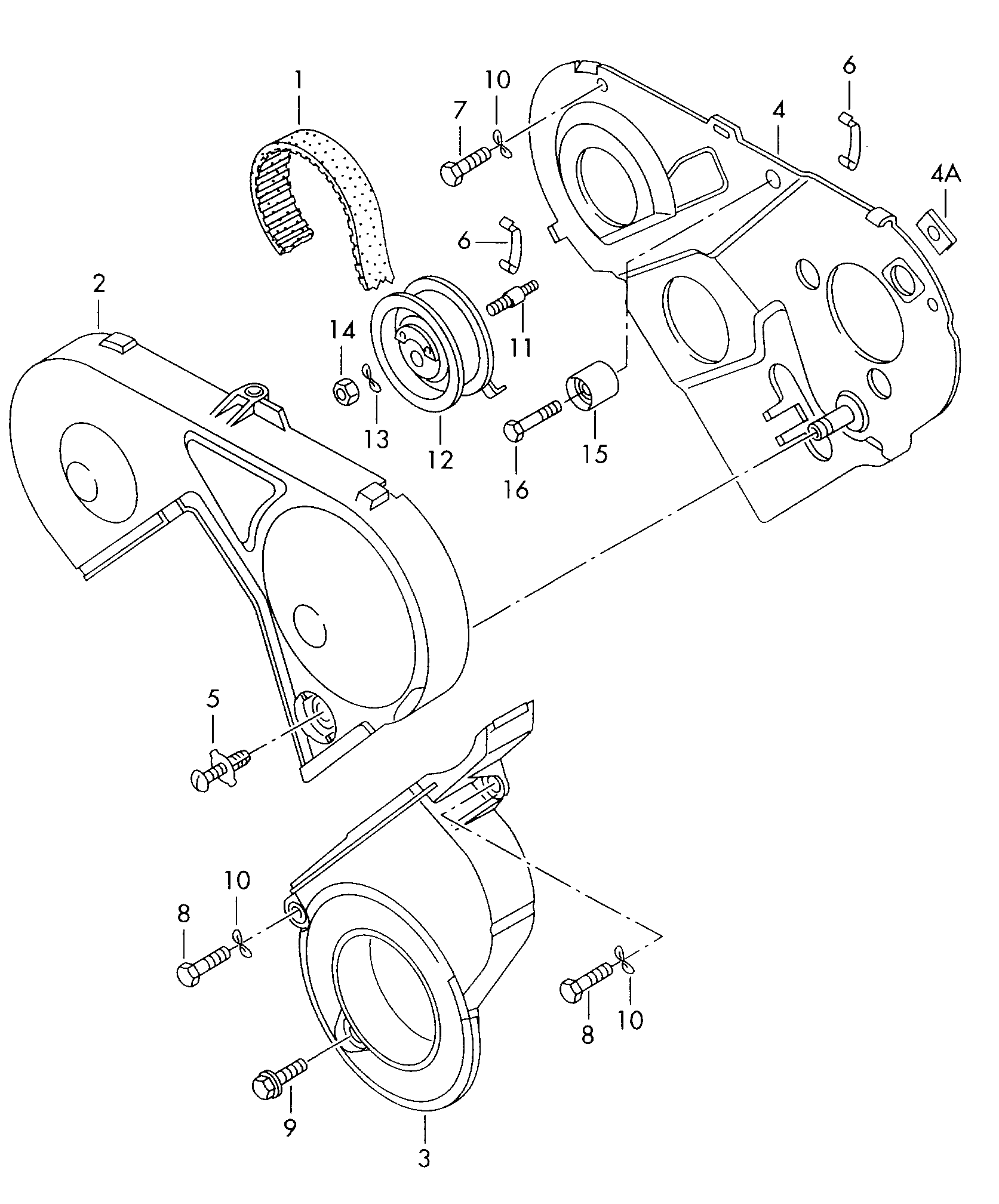 Seat 028109119AC - Комплект ангренажен ремък vvparts.bg