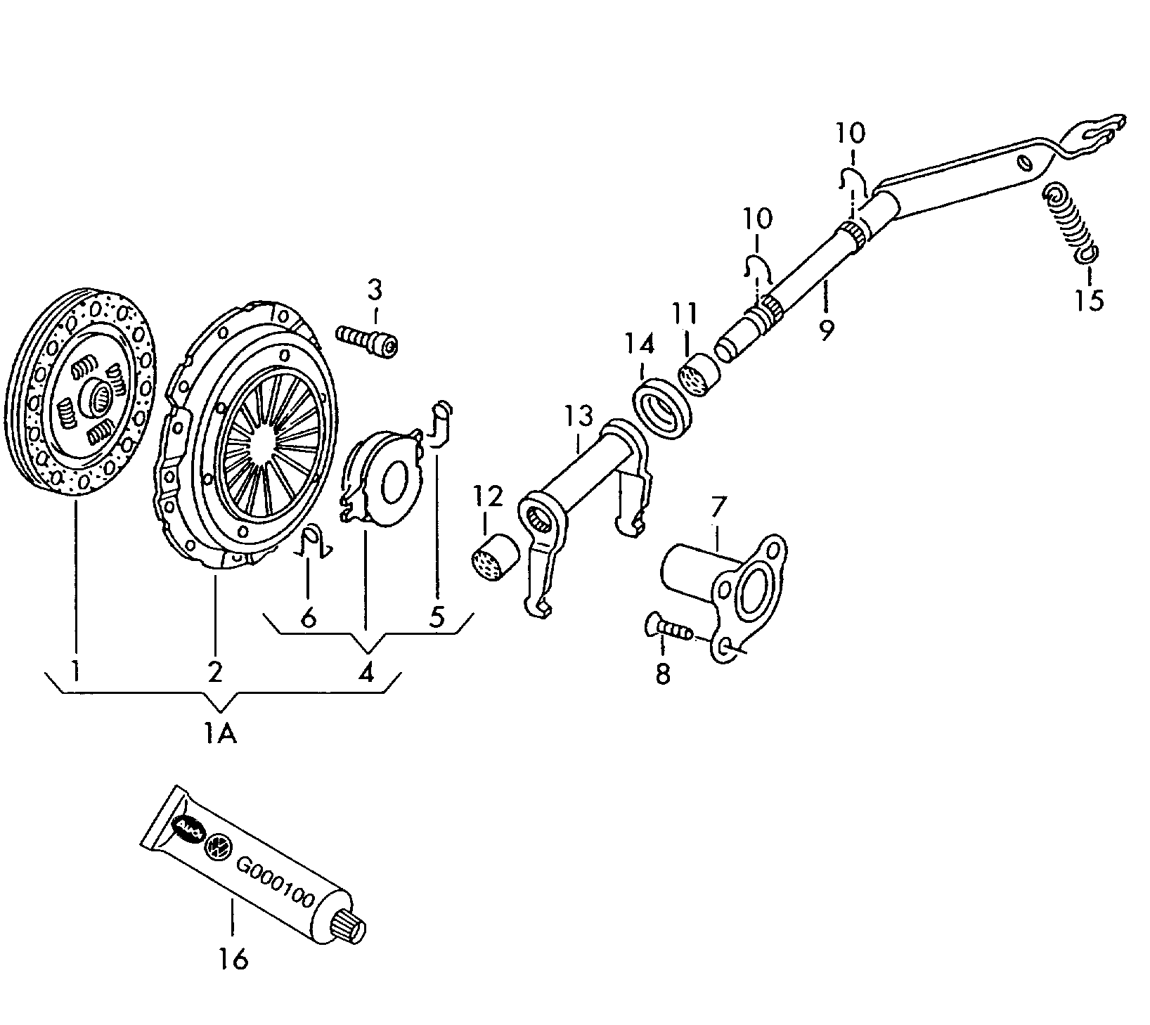 Skoda 030198141AX - Комплект съединител vvparts.bg