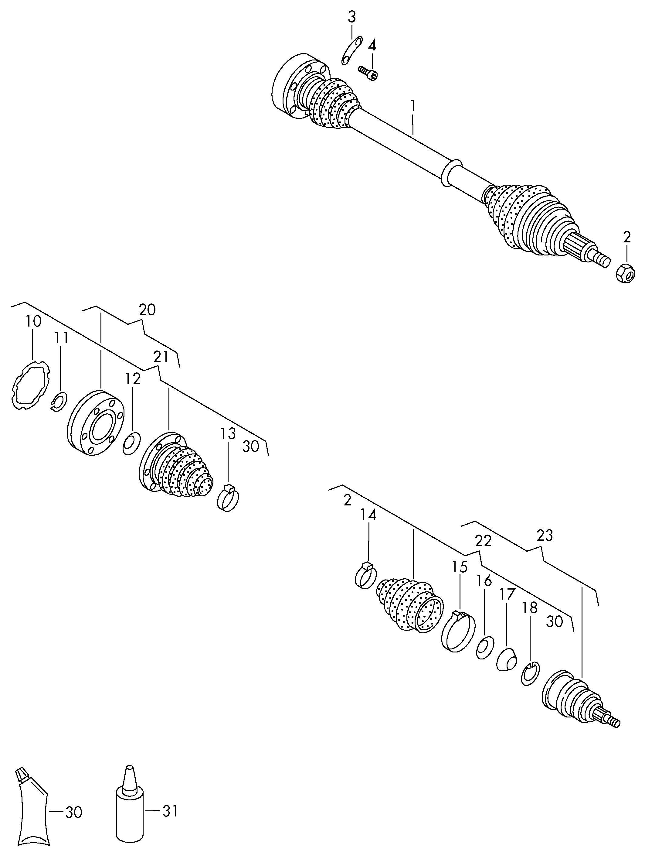 AUDI 6X0 498 203 - Маншон, полуоска vvparts.bg