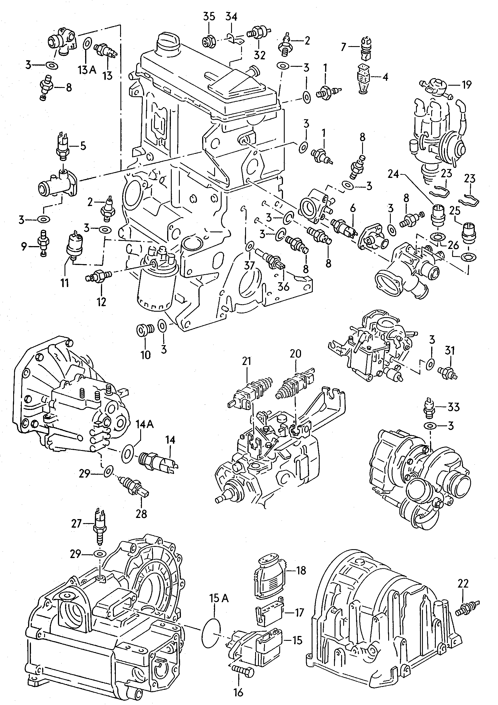 VW 049 919 563A - Датчик, темература на маслото vvparts.bg